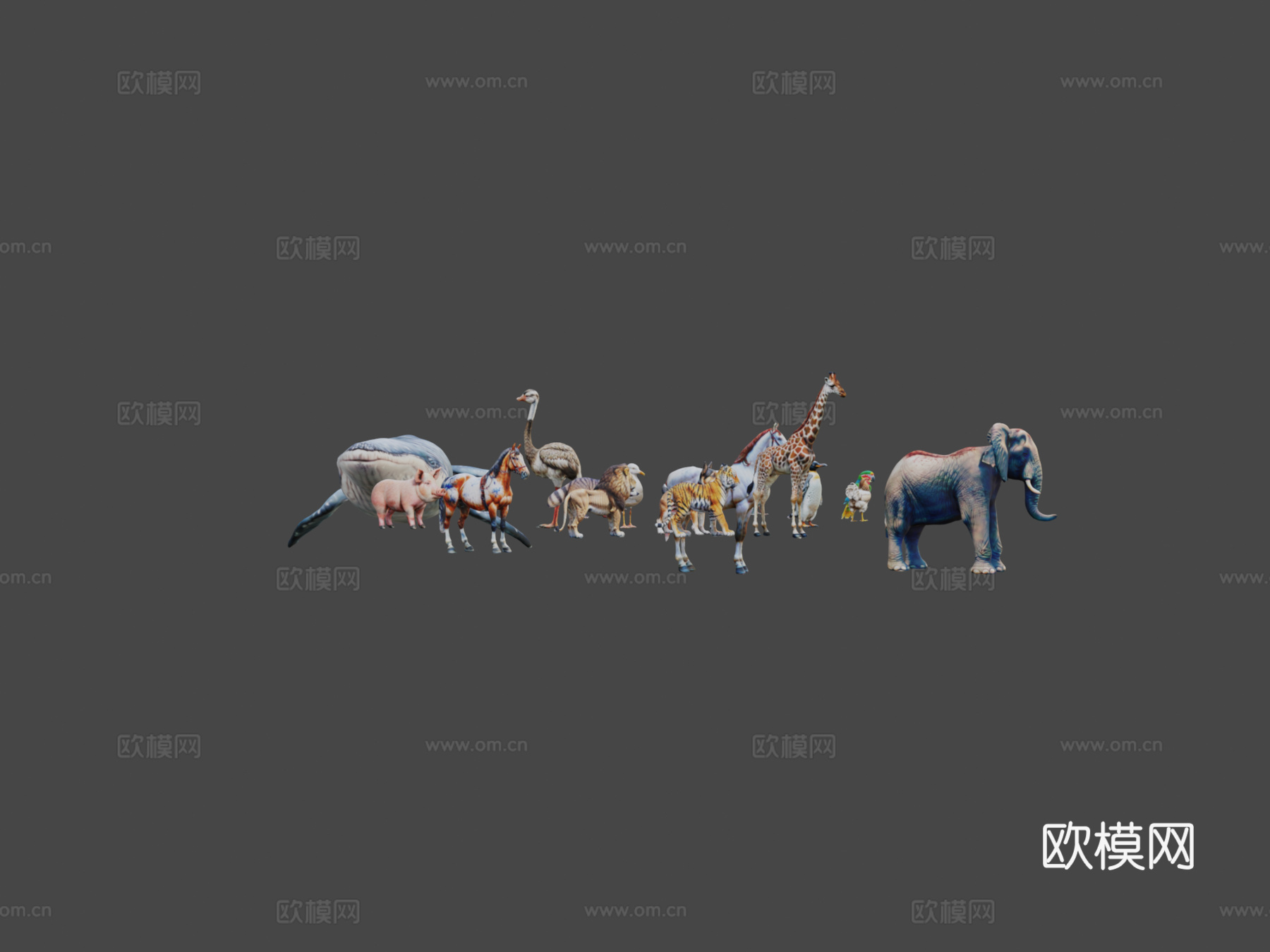 种动物合集3d模型