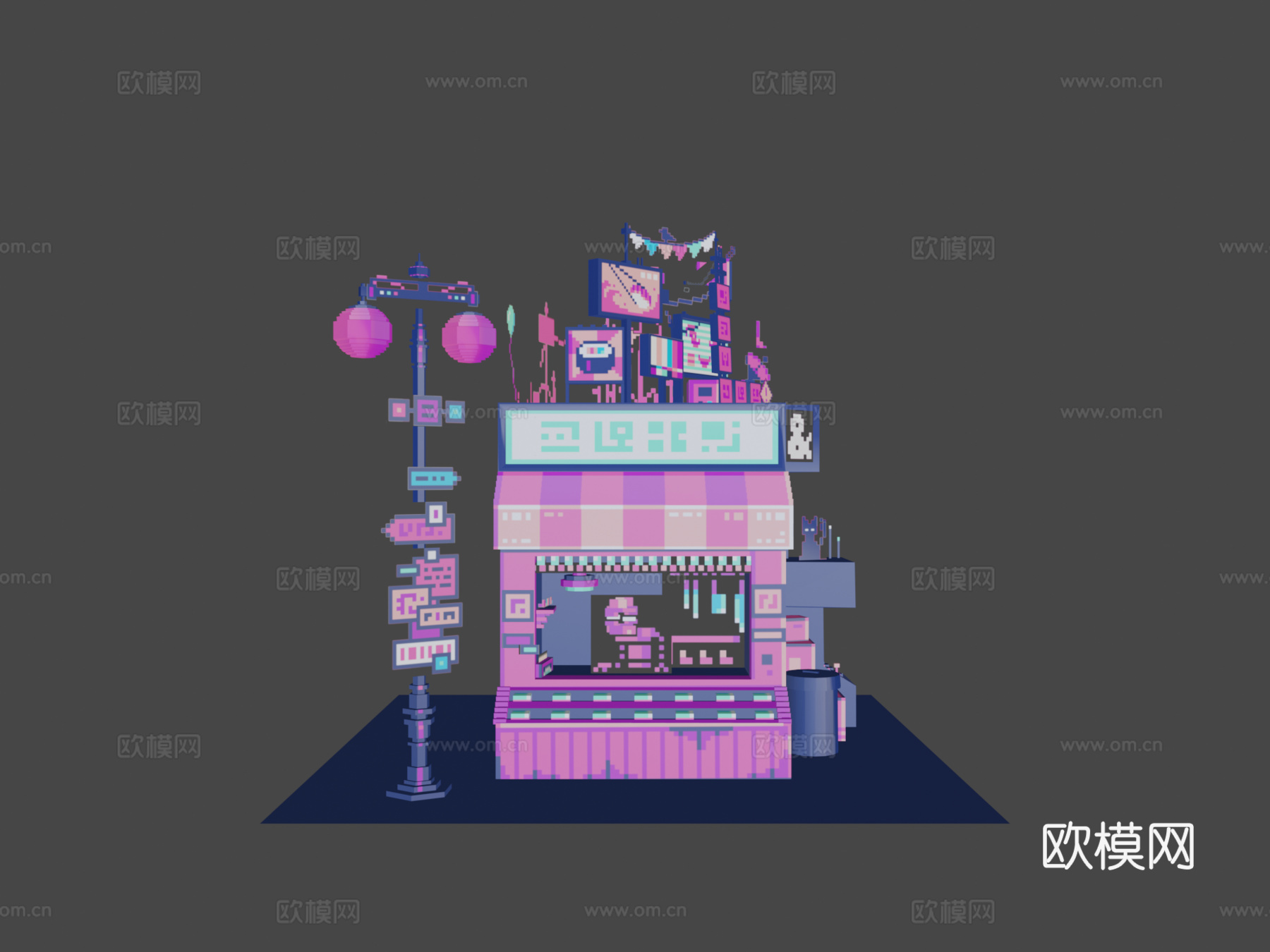 寿司摊3d模型