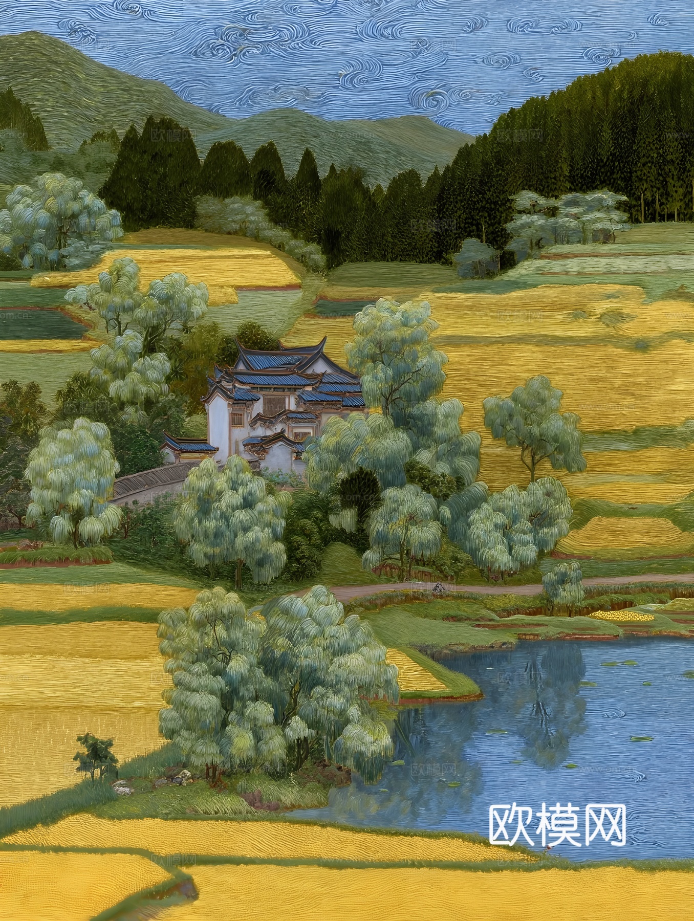 景观艺术画芯