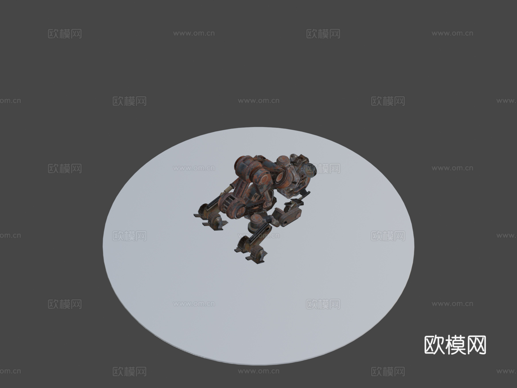 机械颈行者3d模型