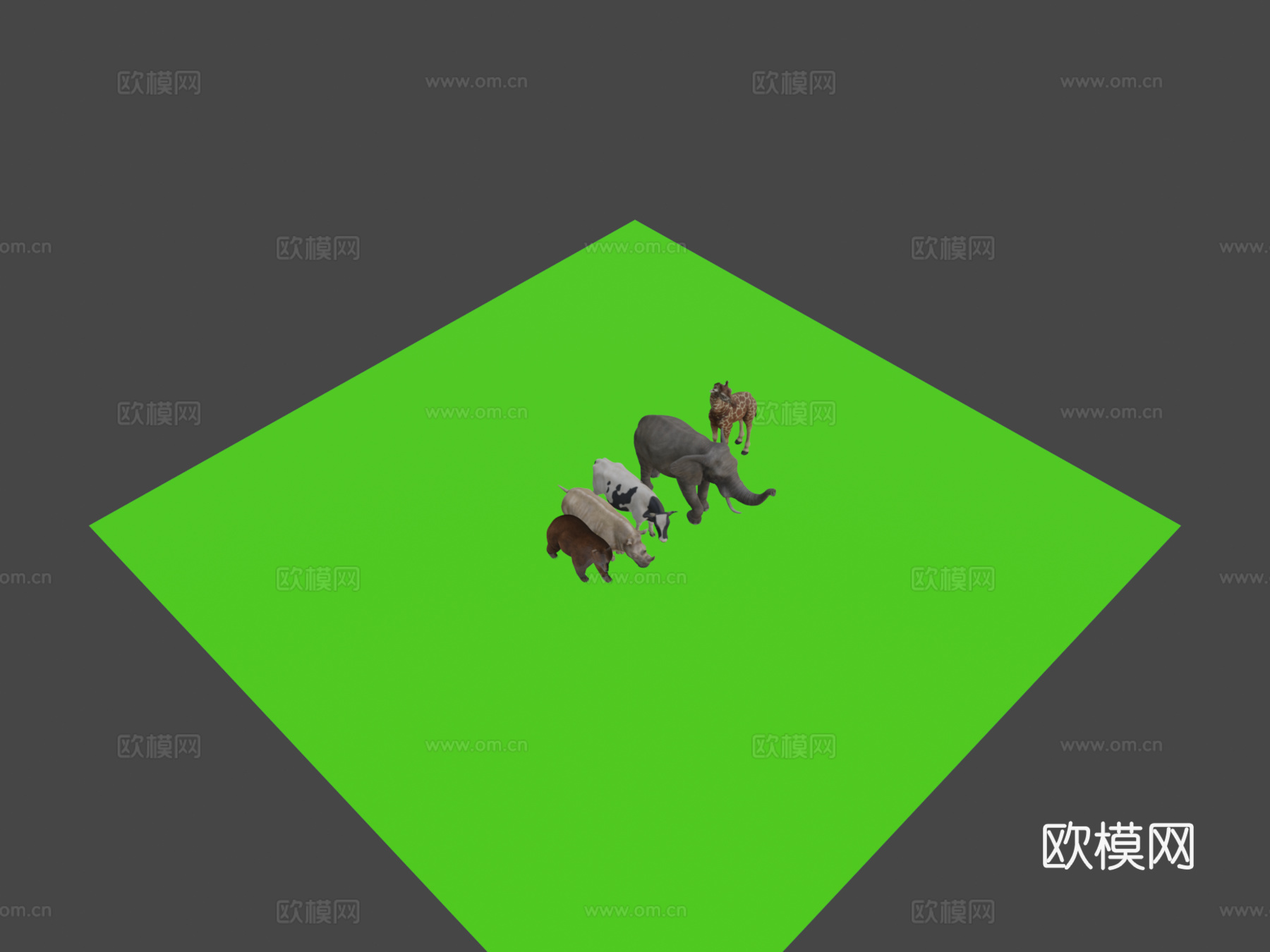 大型动物包3d模型
