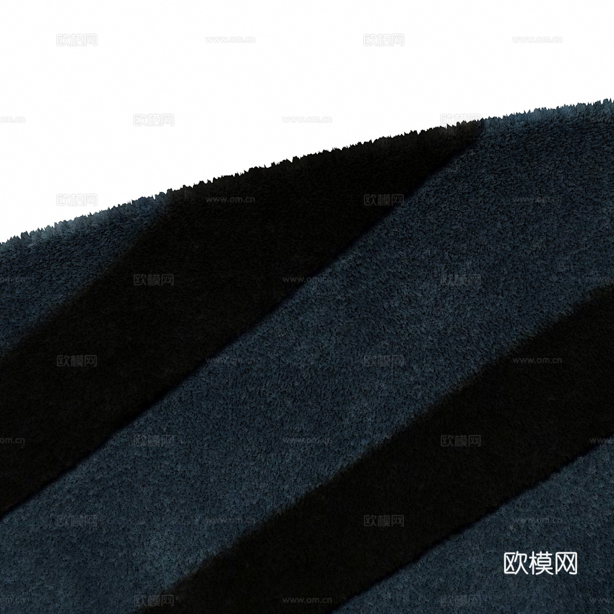 现代圆形布艺地毯3d模型