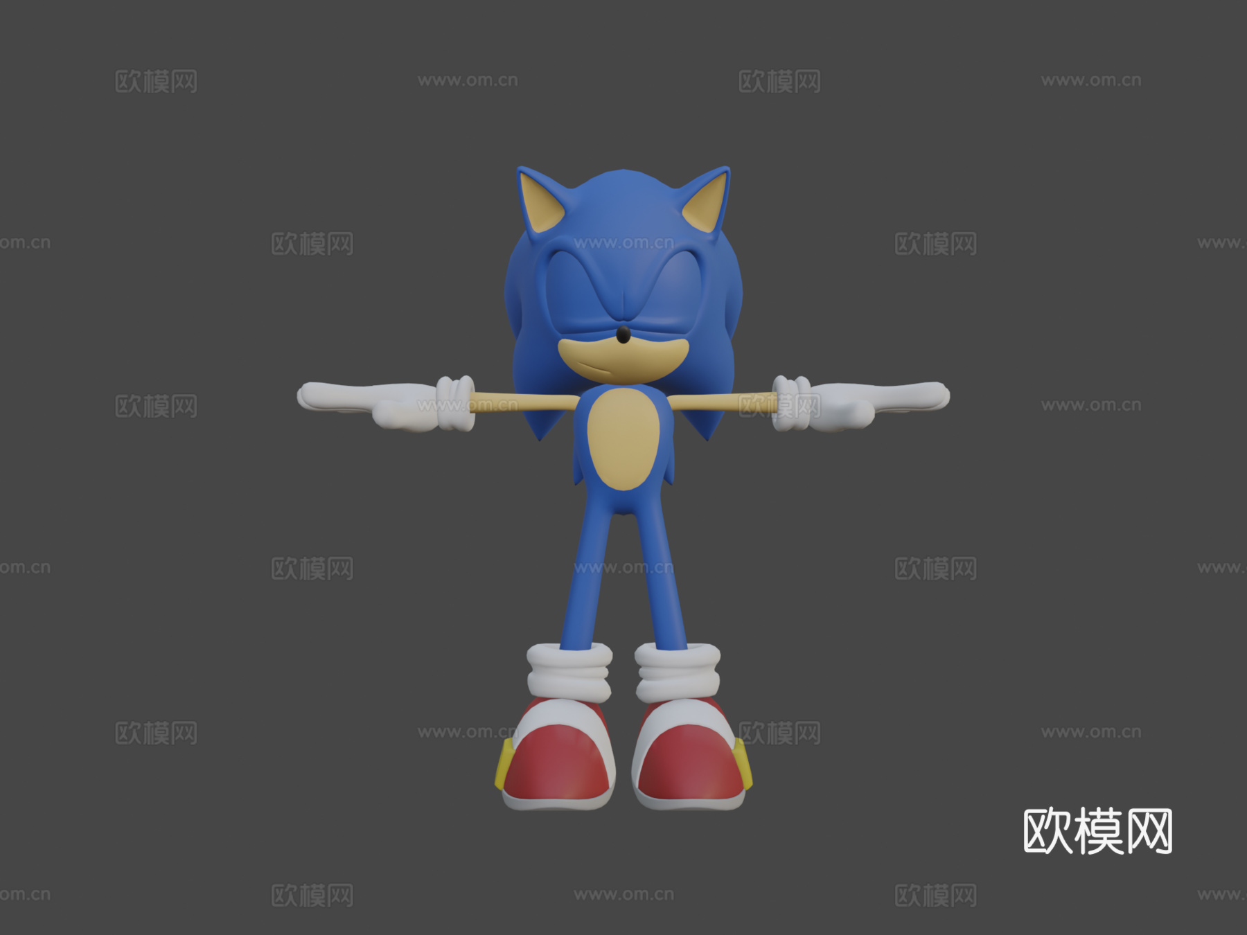 刺猬索尼克奔跑3d模型
