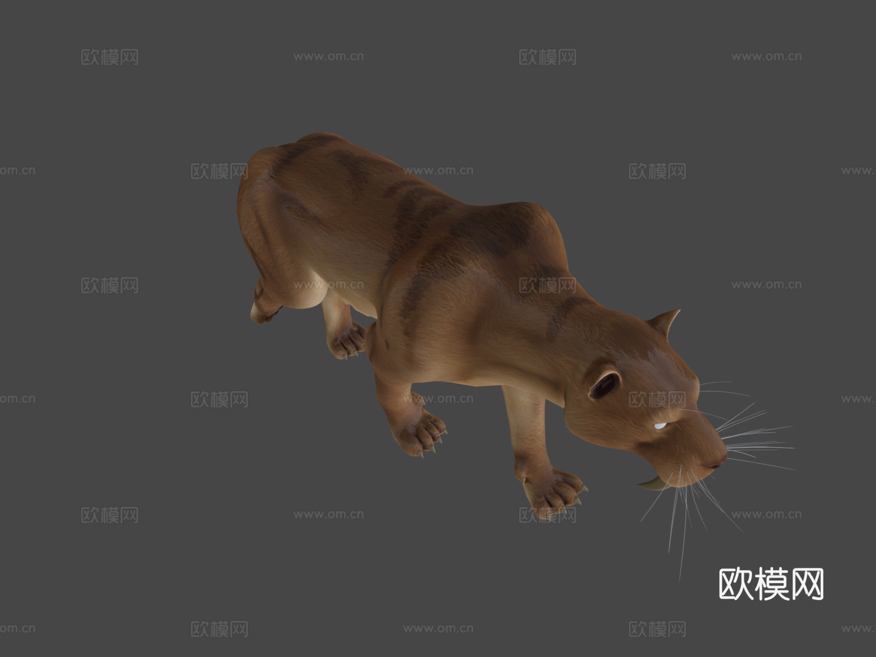 剑齿猫-毁灭刃齿虎3d模型