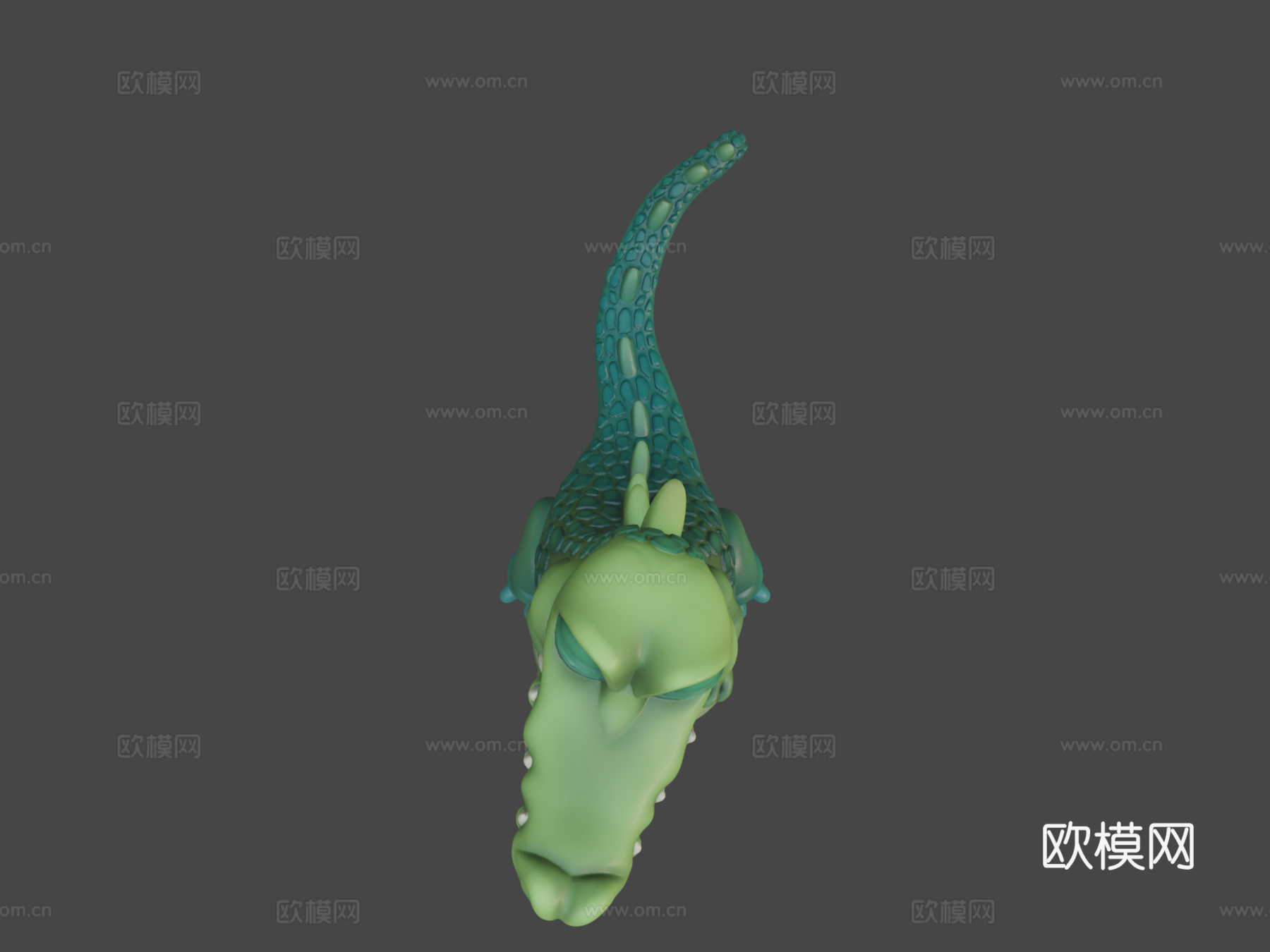 快乐鳄鱼3d模型