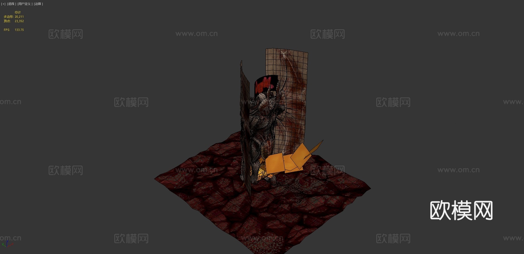地狱怪物3d模型