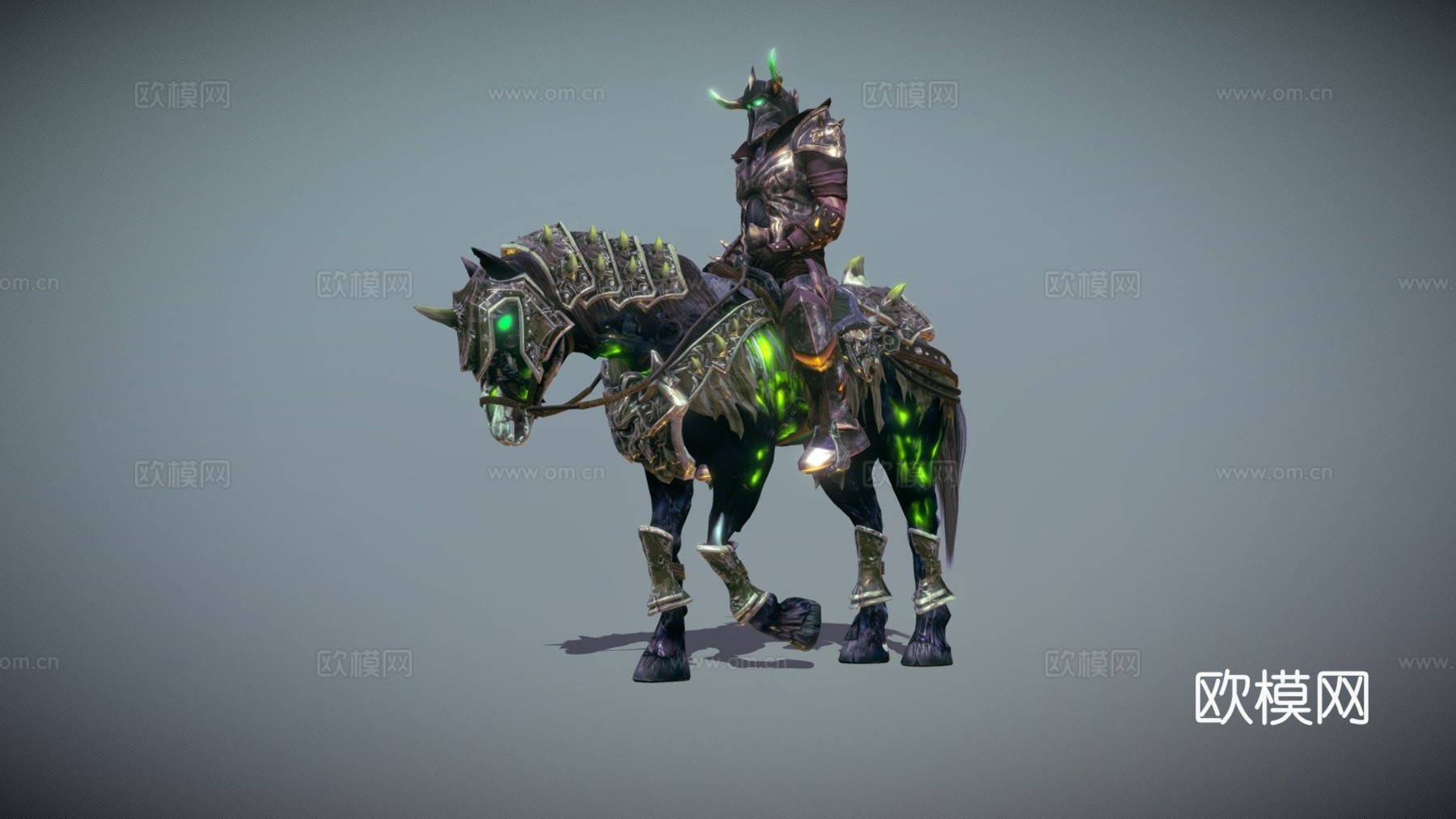 亡灵马与邪恶骑士3d模型