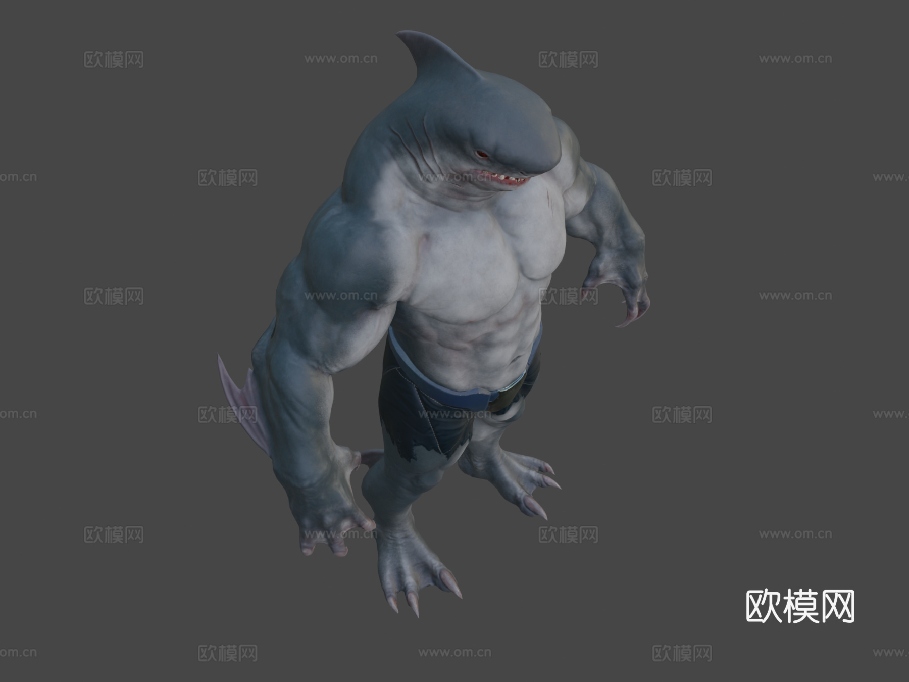 鲨鱼人3d模型