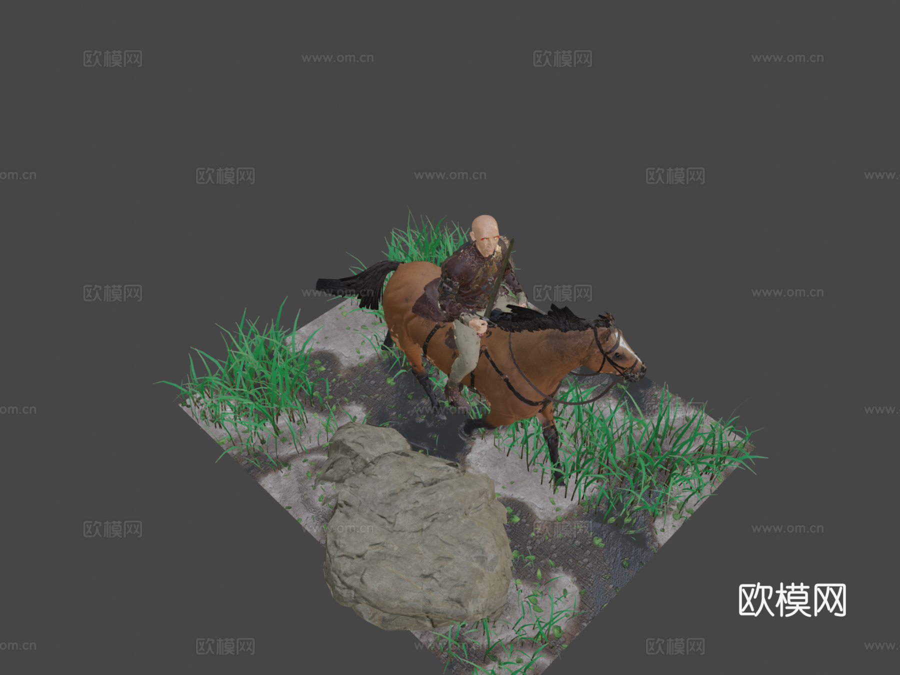 骑马的人3d模型
