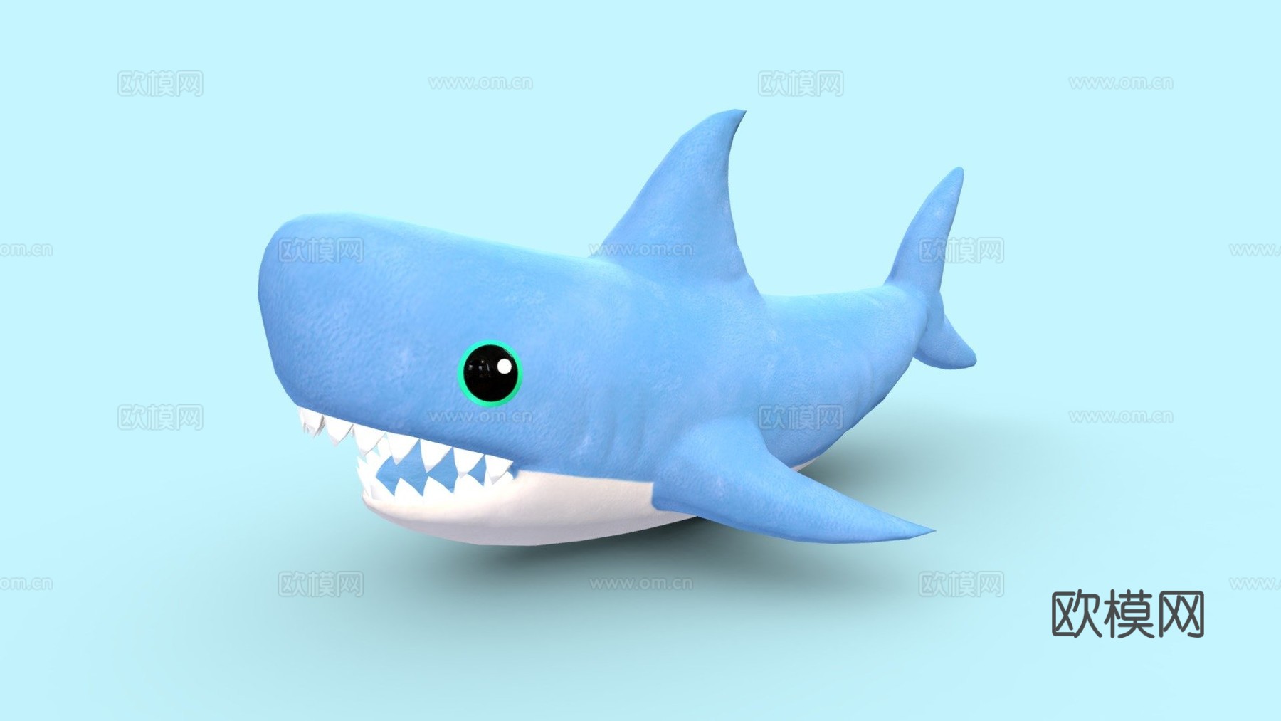 毛绒鲨鱼3d模型