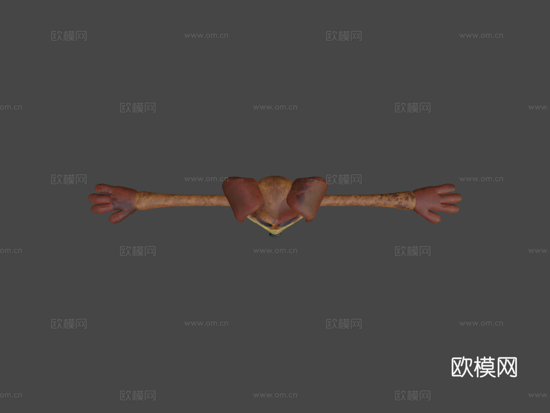 带腿的狗日3d模型