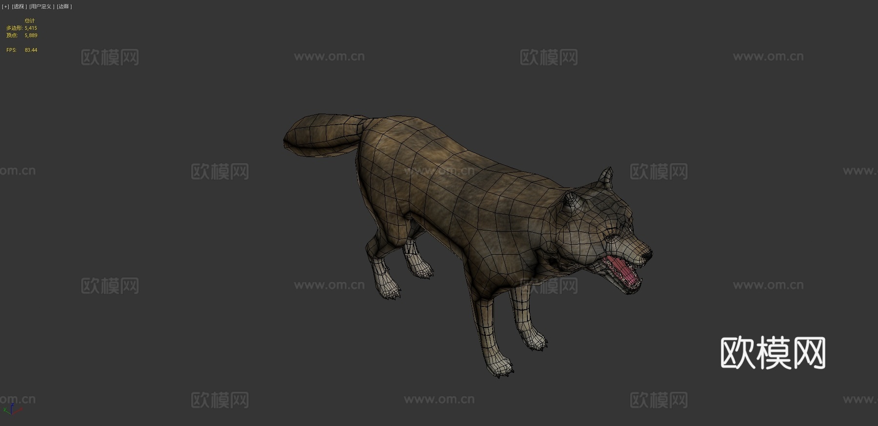 狼动画3d模型