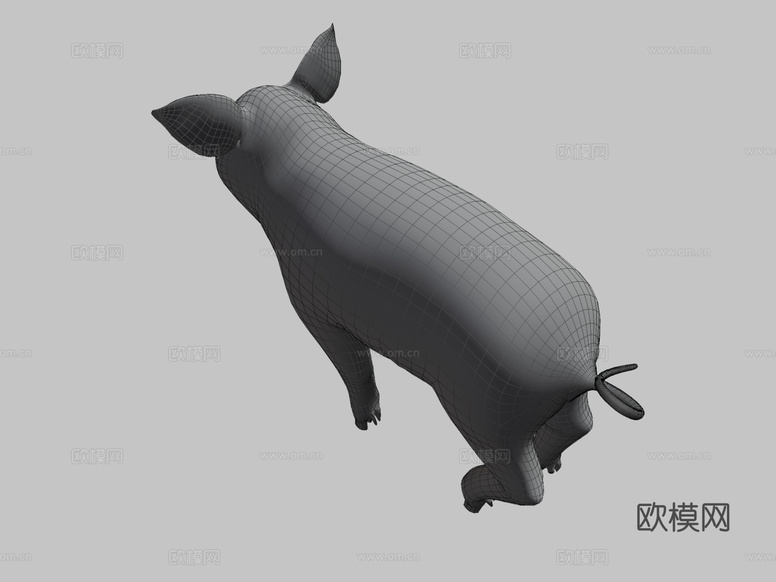 小猪3d模型下载(渲染图3)