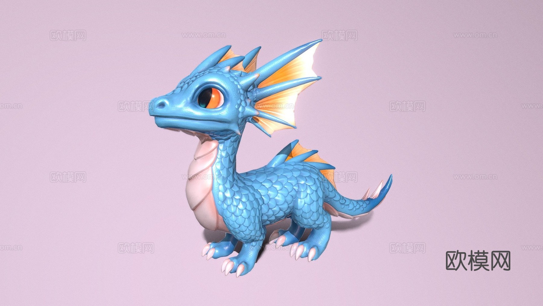 幼龙3d模型