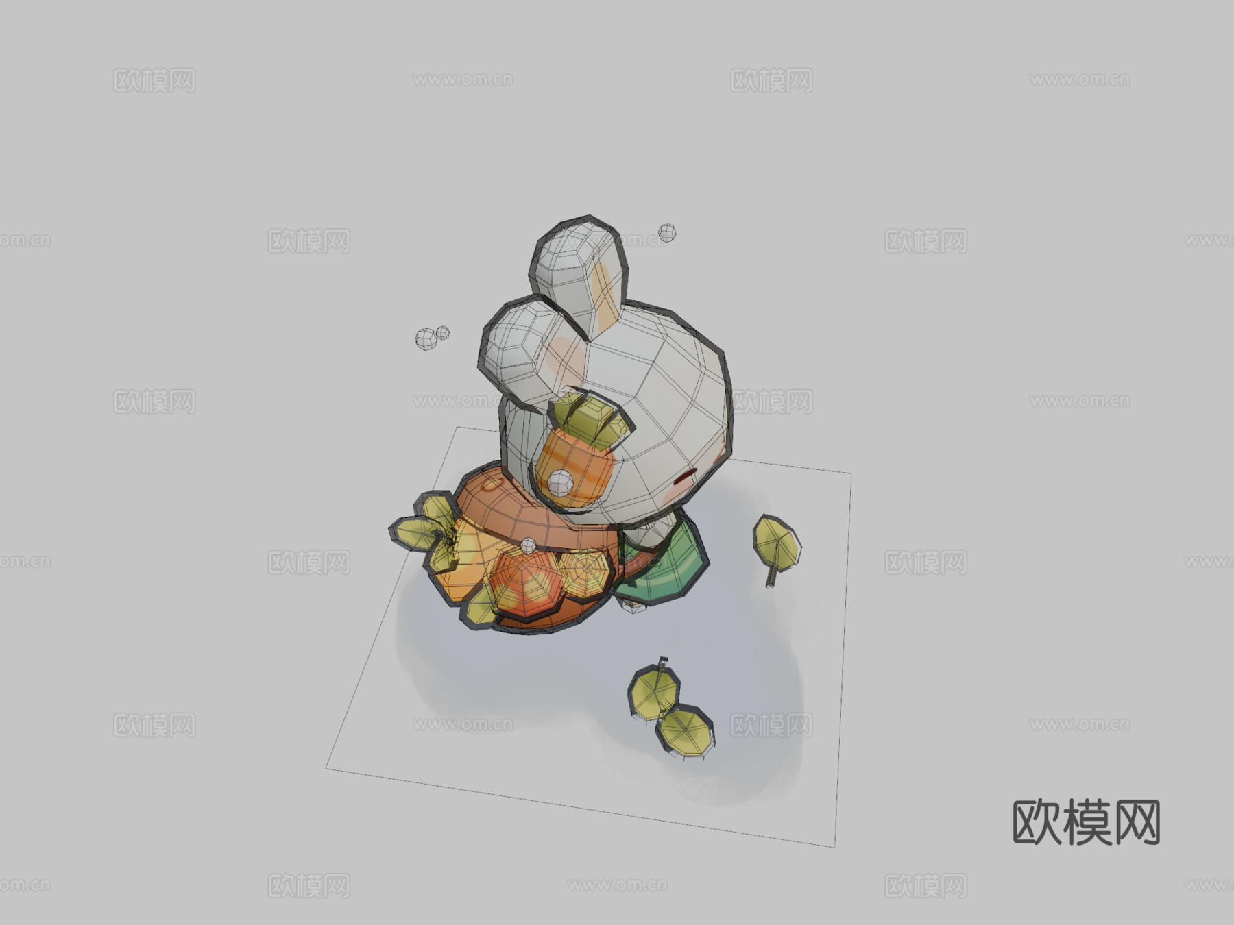 采蘑菇3d模型