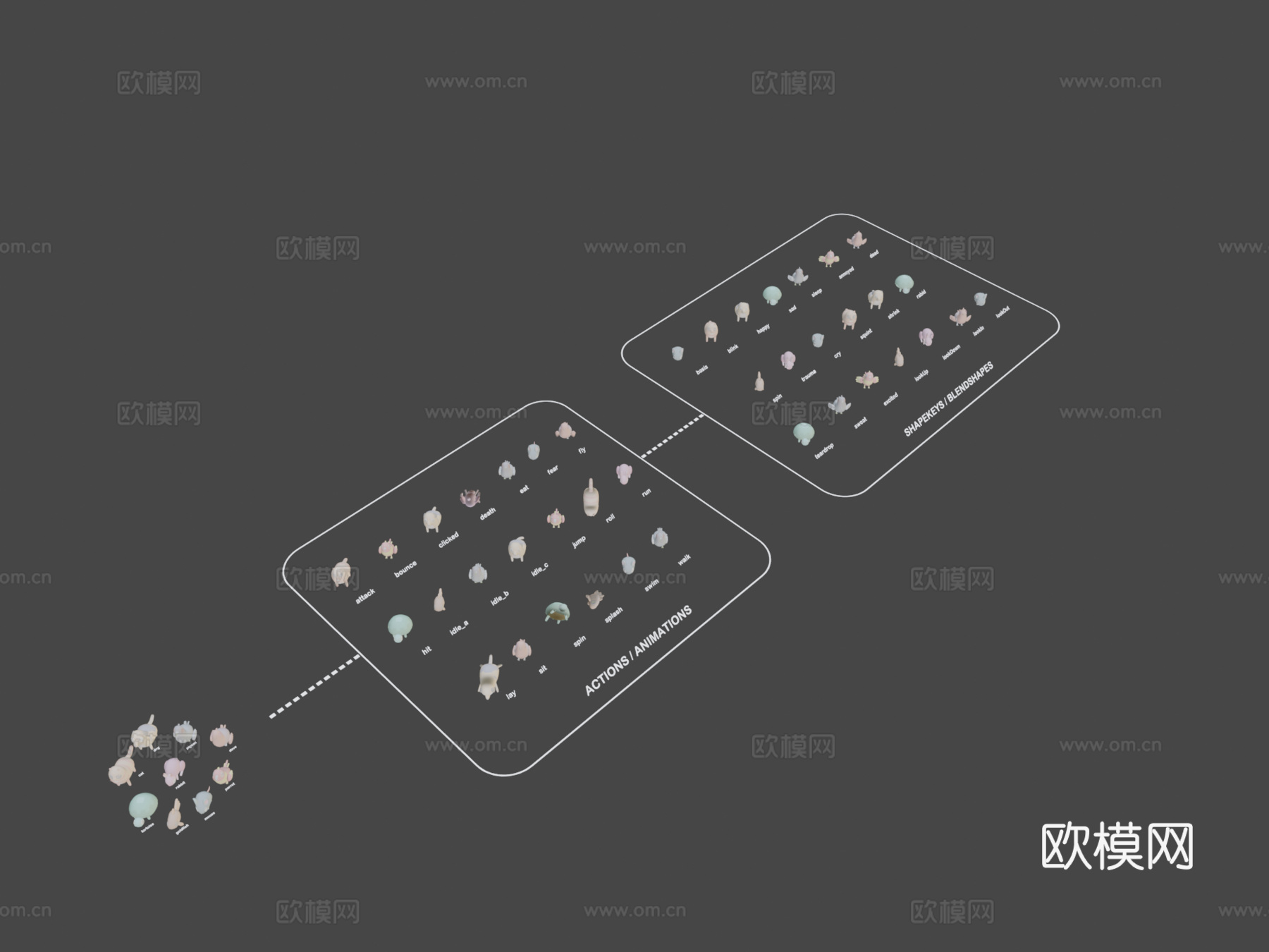 古怪系列-宠物动物第1卷3d模型