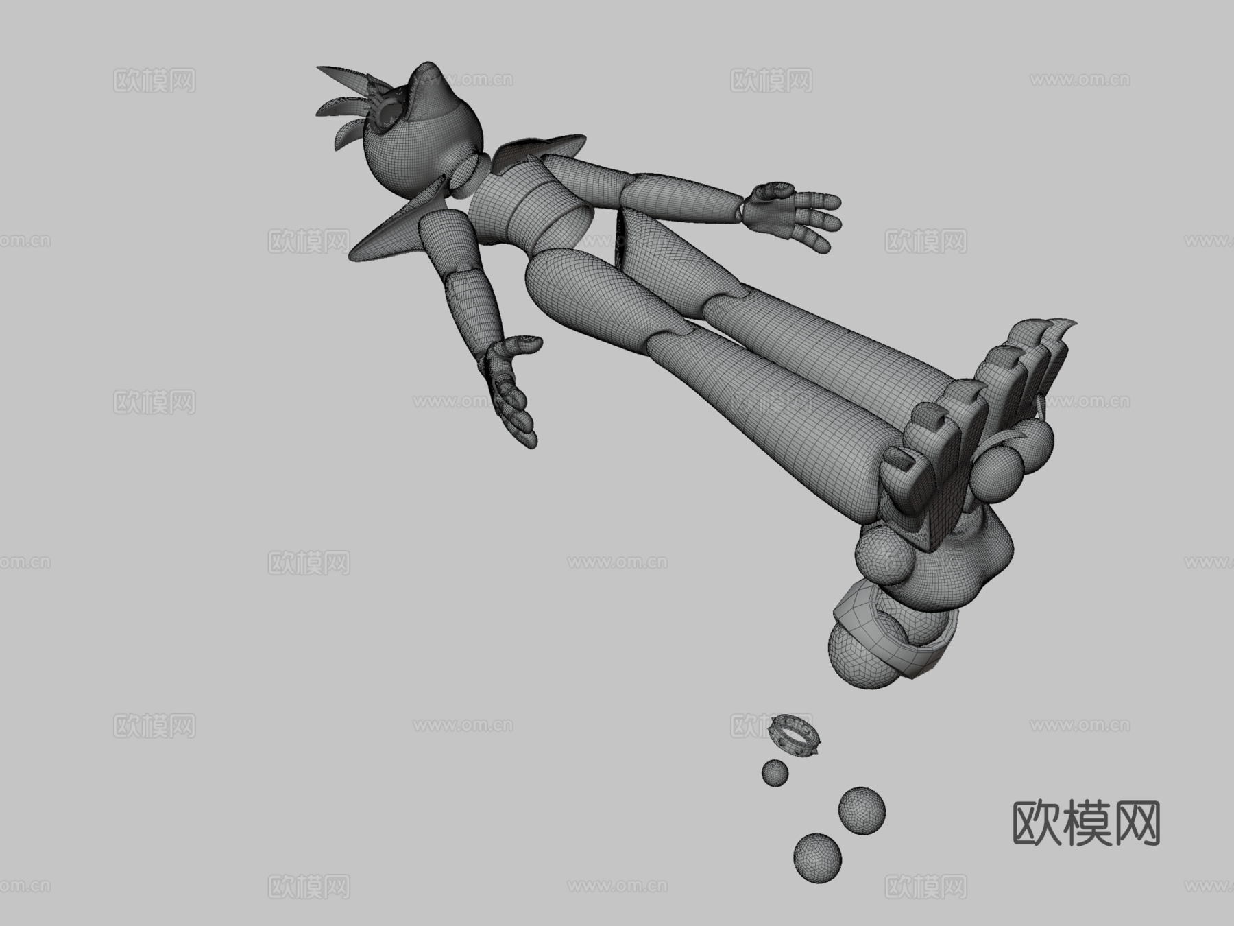 卡哇伊魅摇滚奇卡3d模型