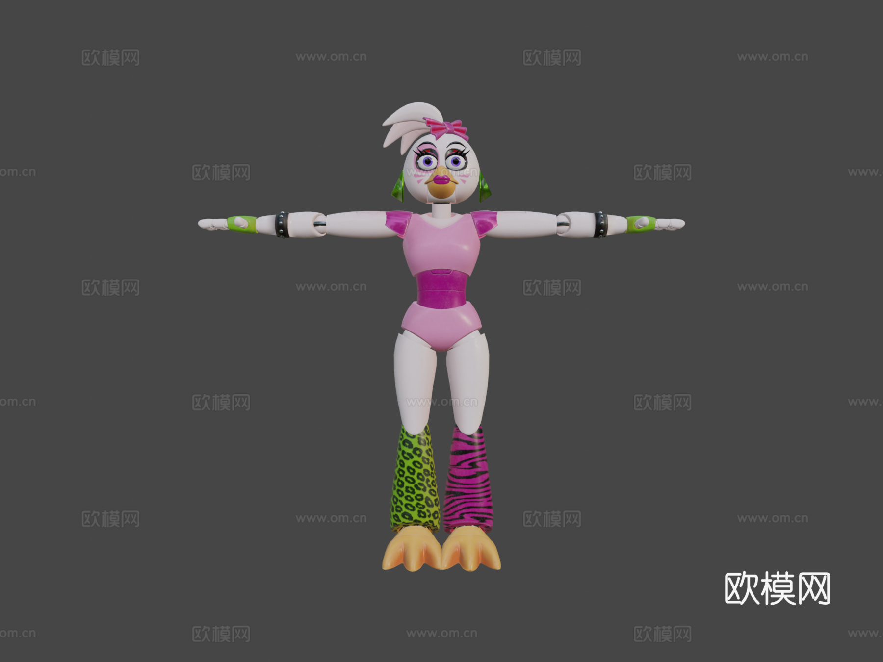 华丽摇滚奇卡3d模型