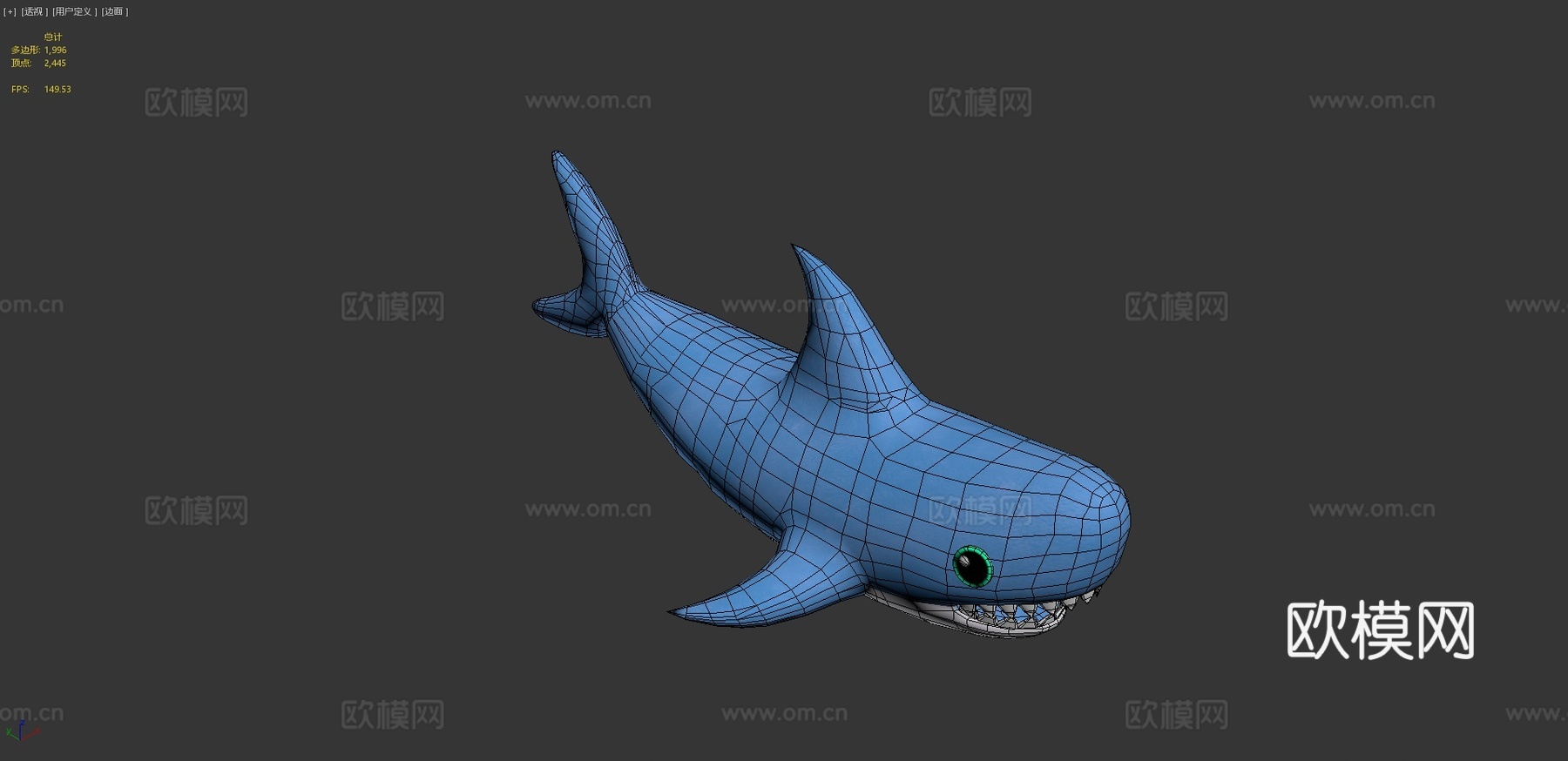 毛绒鲨鱼3d模型
