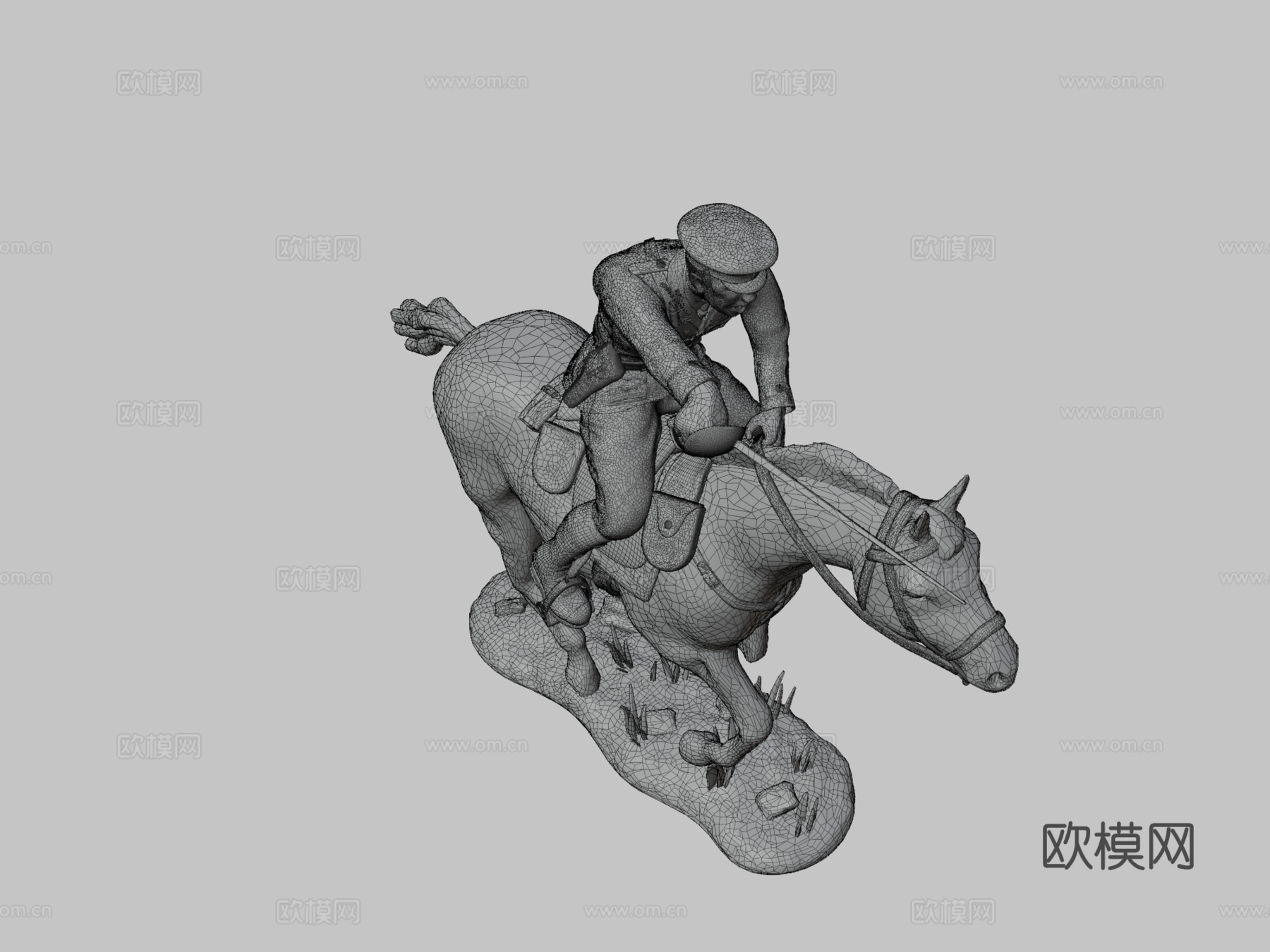 骑兵(新STL文件)冲锋-一战-英国3d模型