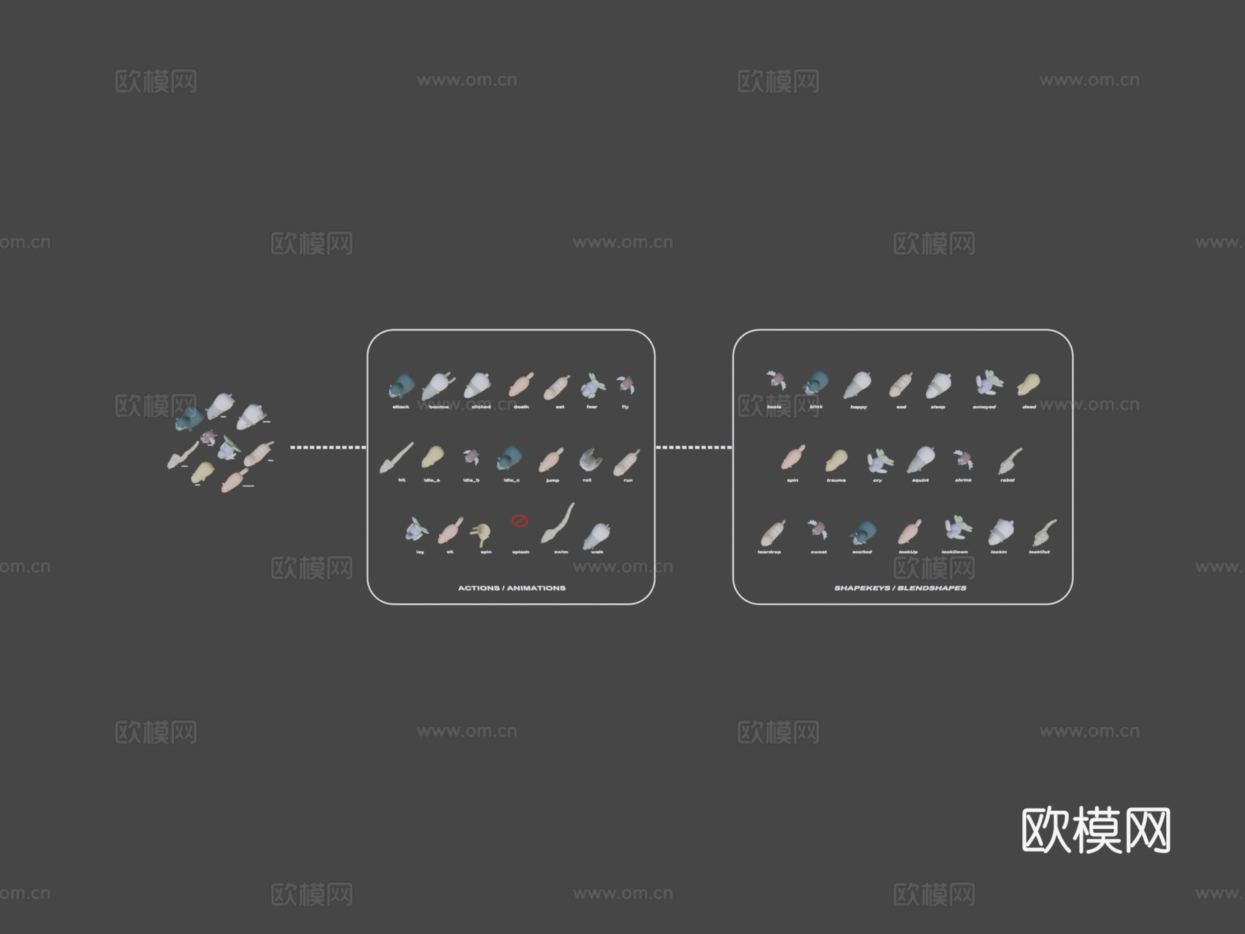 怪趣系列-丛林动物第1卷3d模型