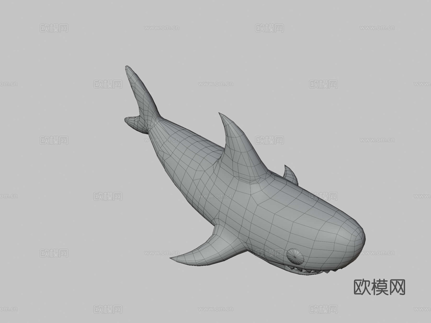 毛绒鲨鱼3d模型