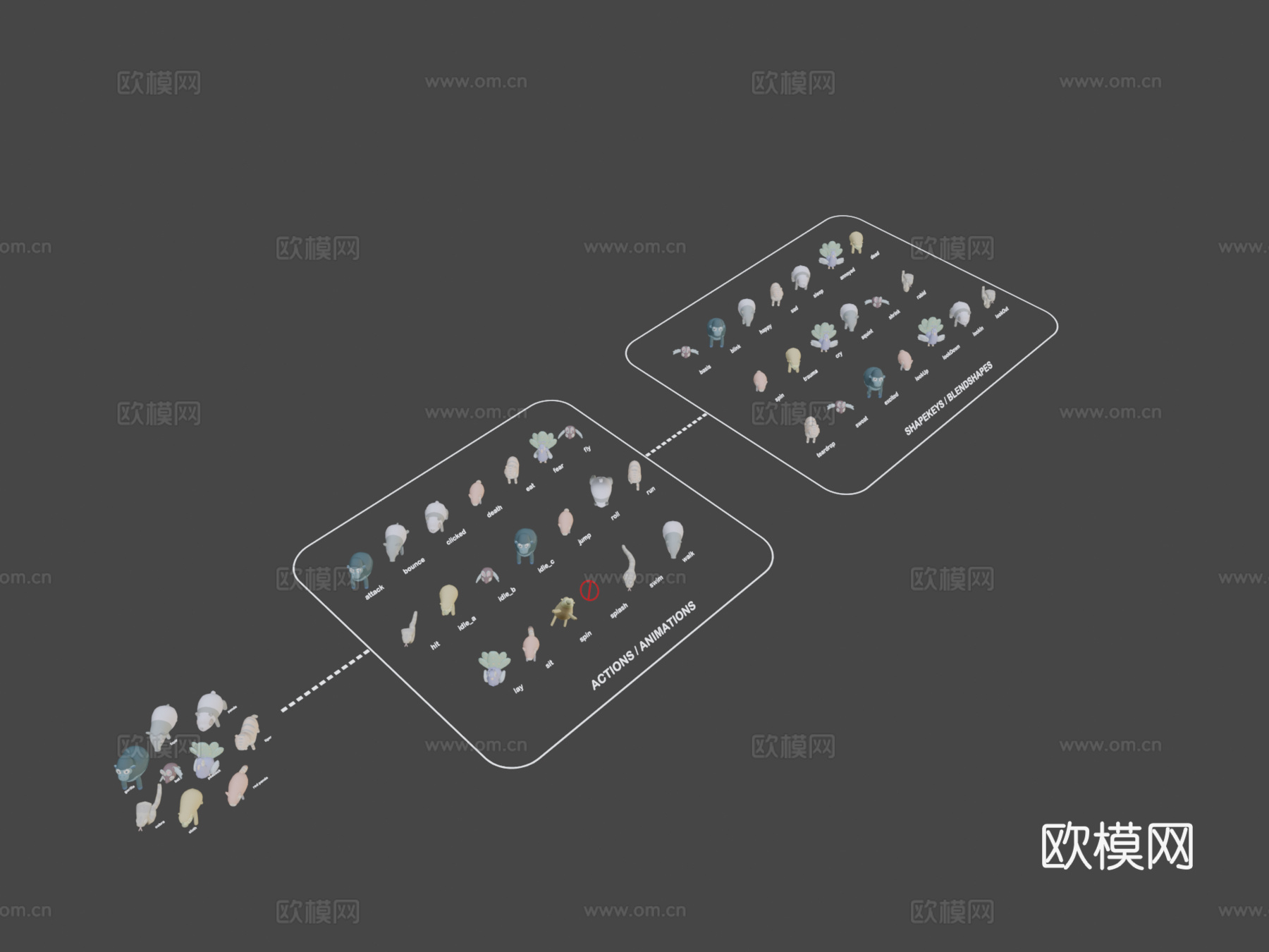 怪趣系列-丛林动物第1卷3d模型