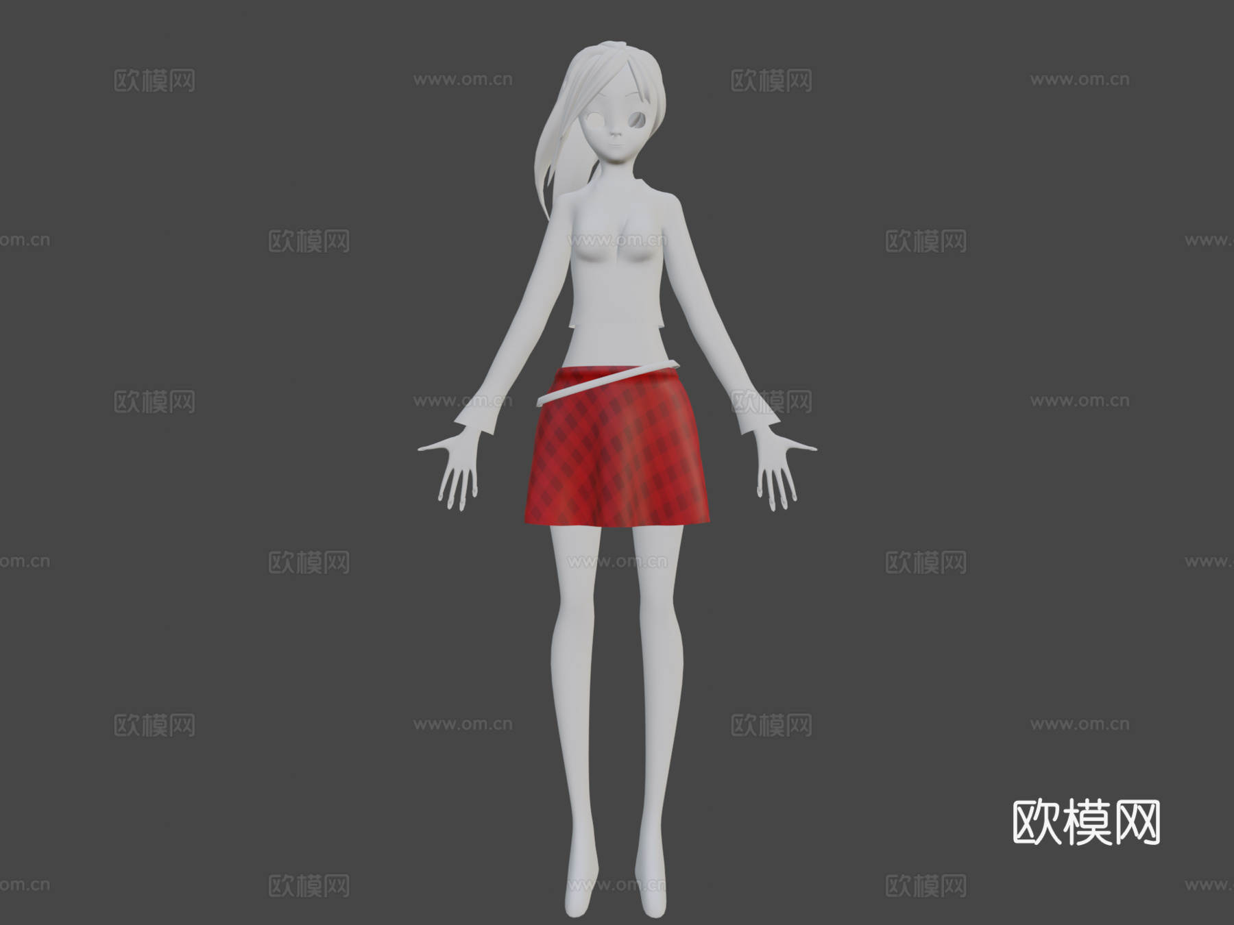 动漫女孩3d模型