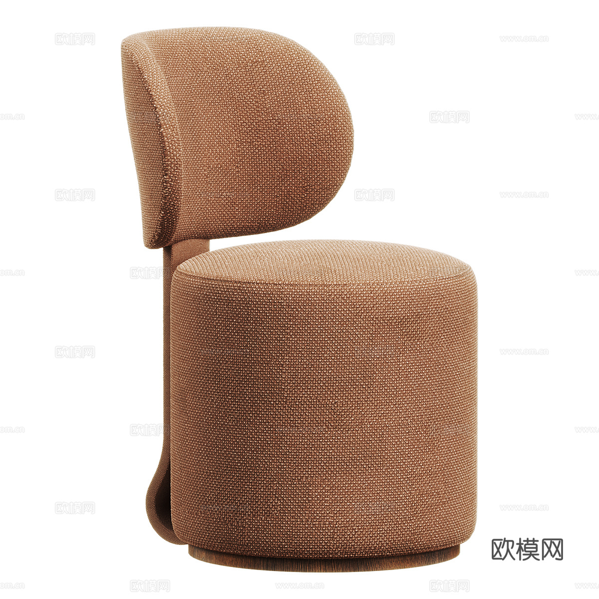新中式布艺圆凳 化妆凳3d模型