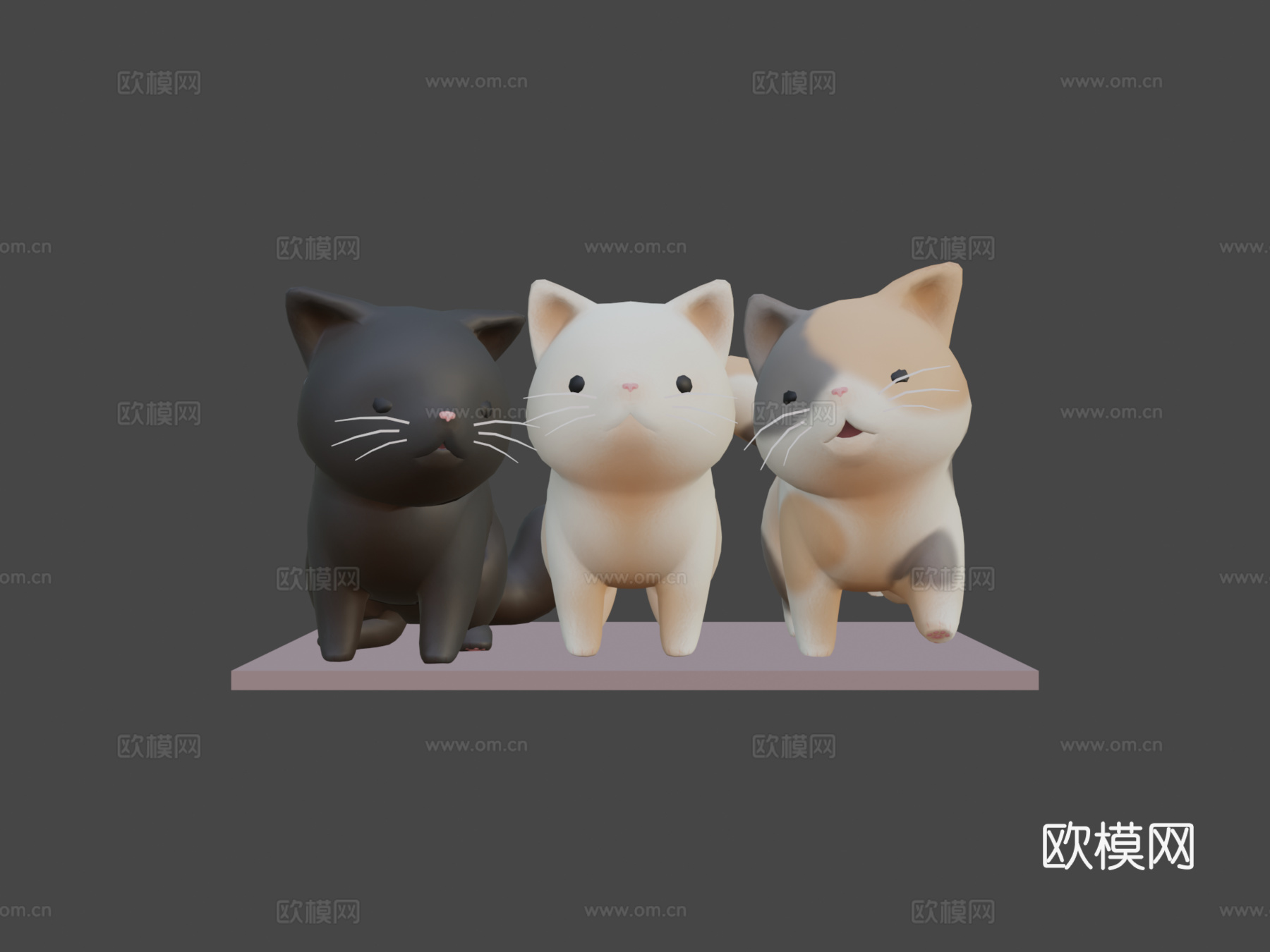 胖猫三重奏3d模型