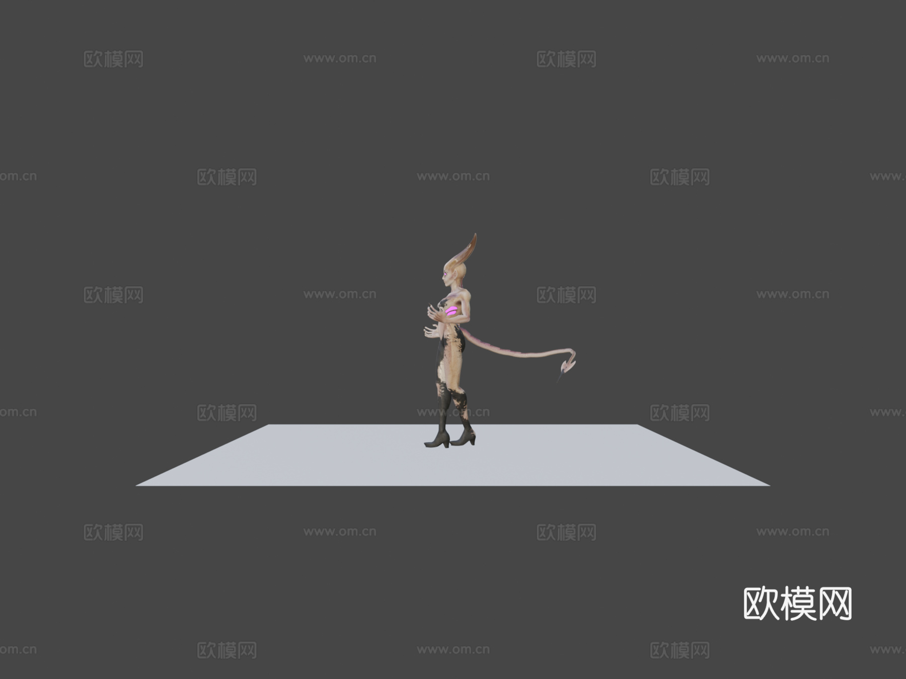紫色恶魔3d模型