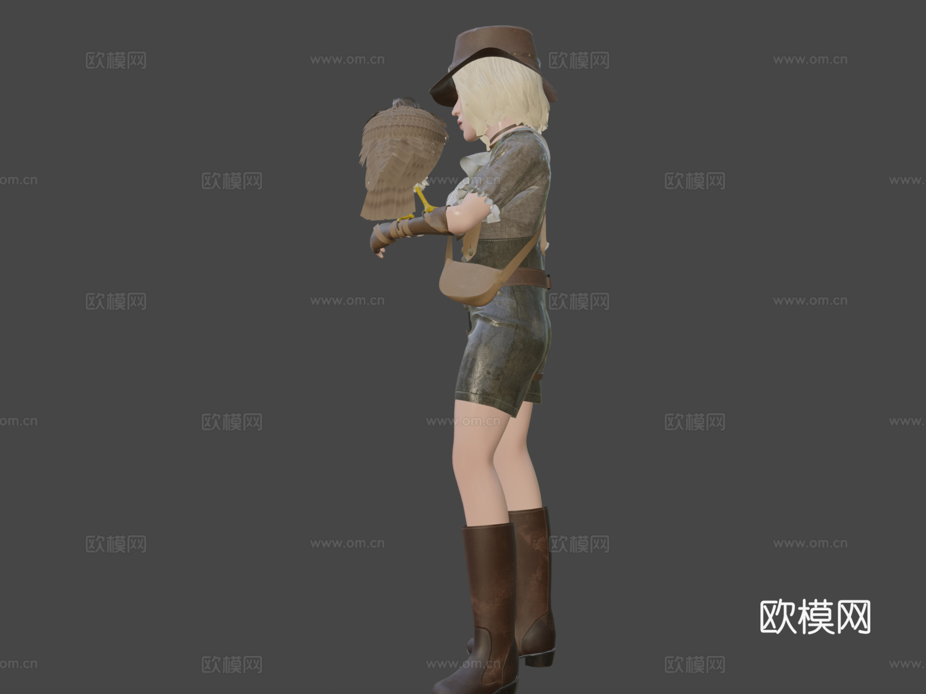 驯鹰女孩3d模型