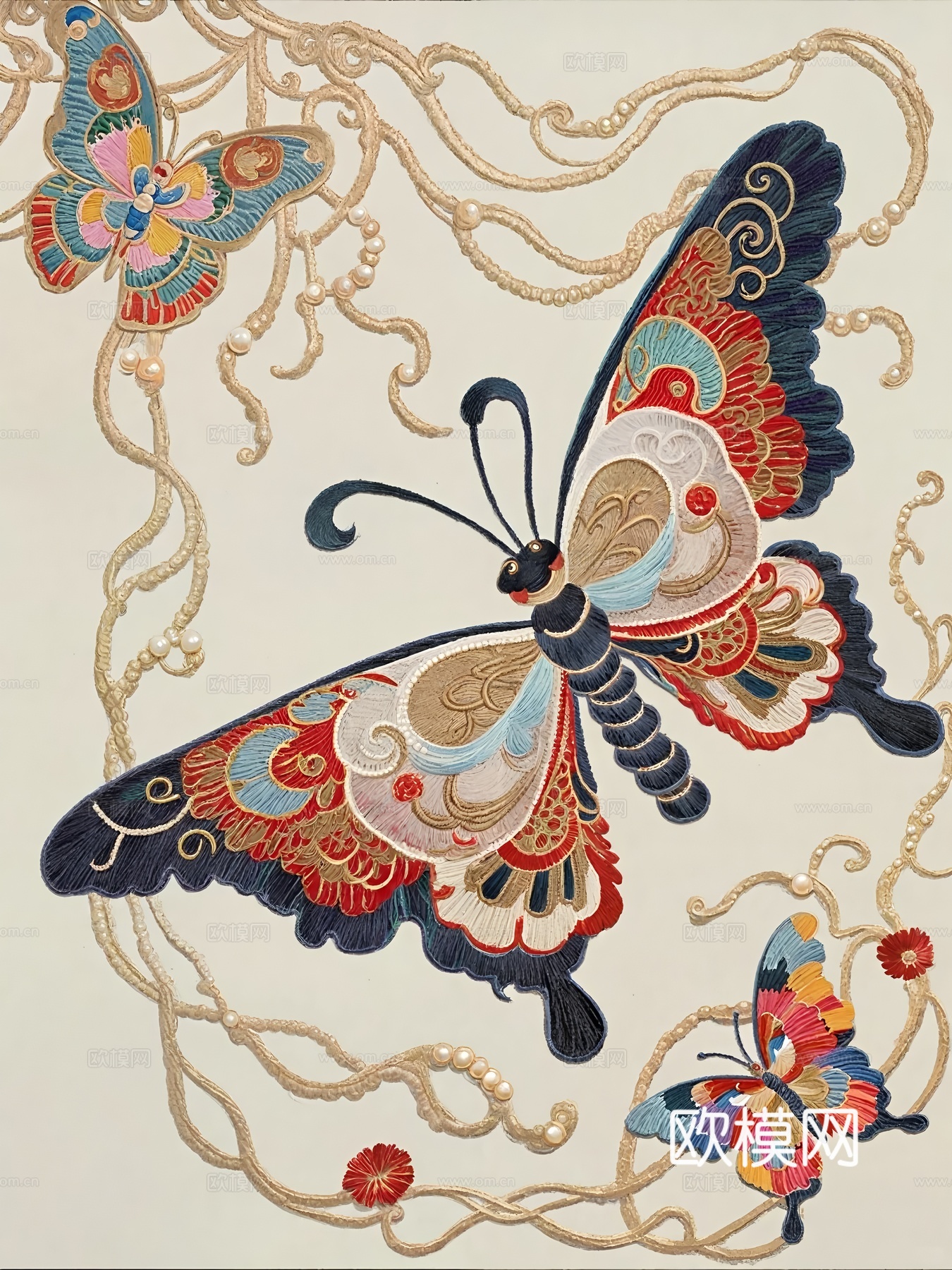 艺术花卉画芯