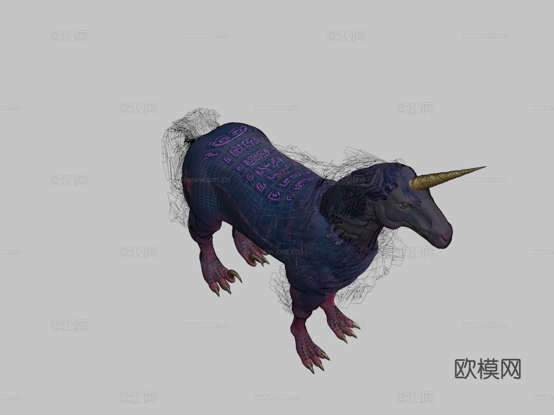 独角恐龙3d模型