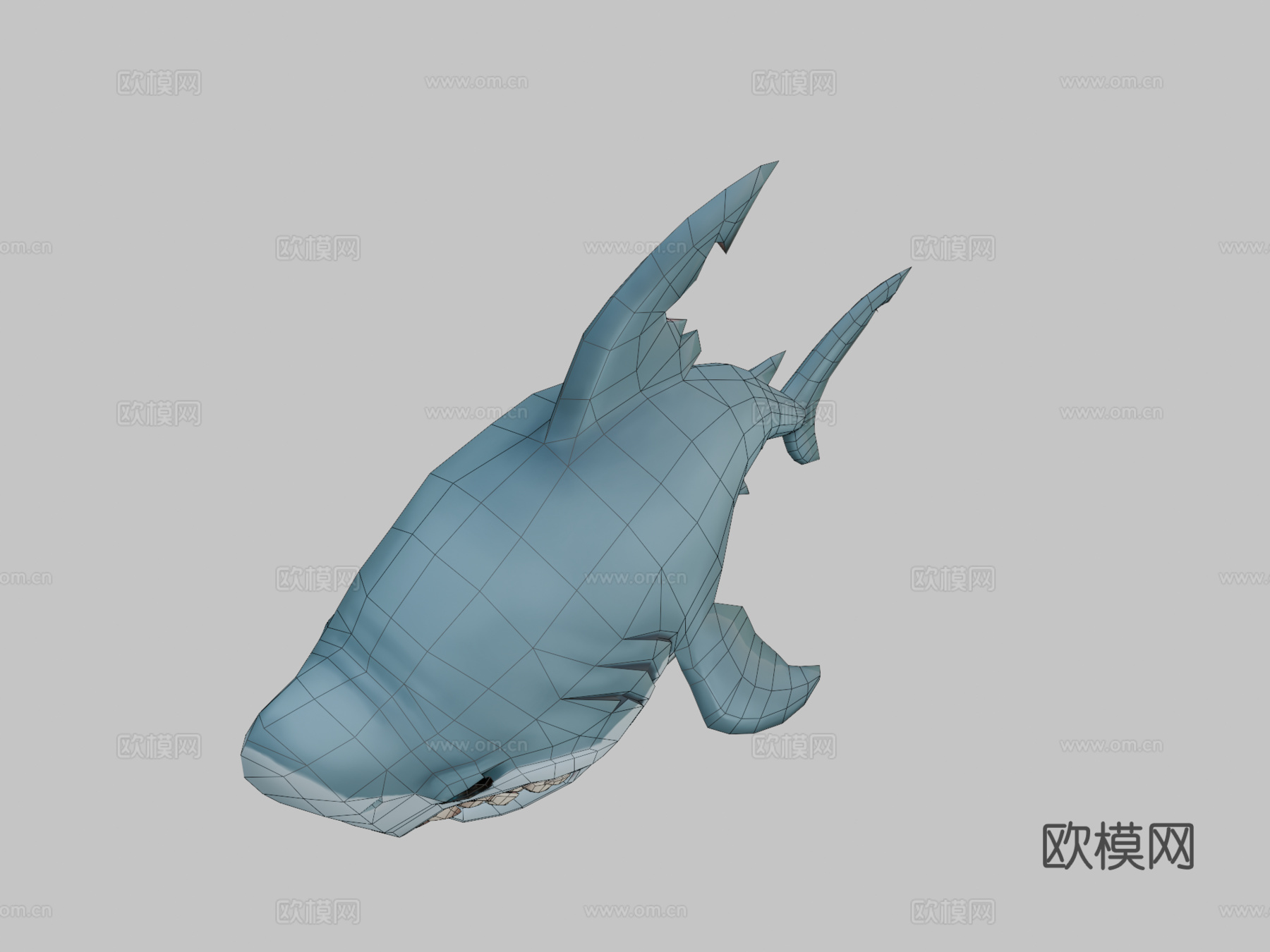 大白鲨3d模型