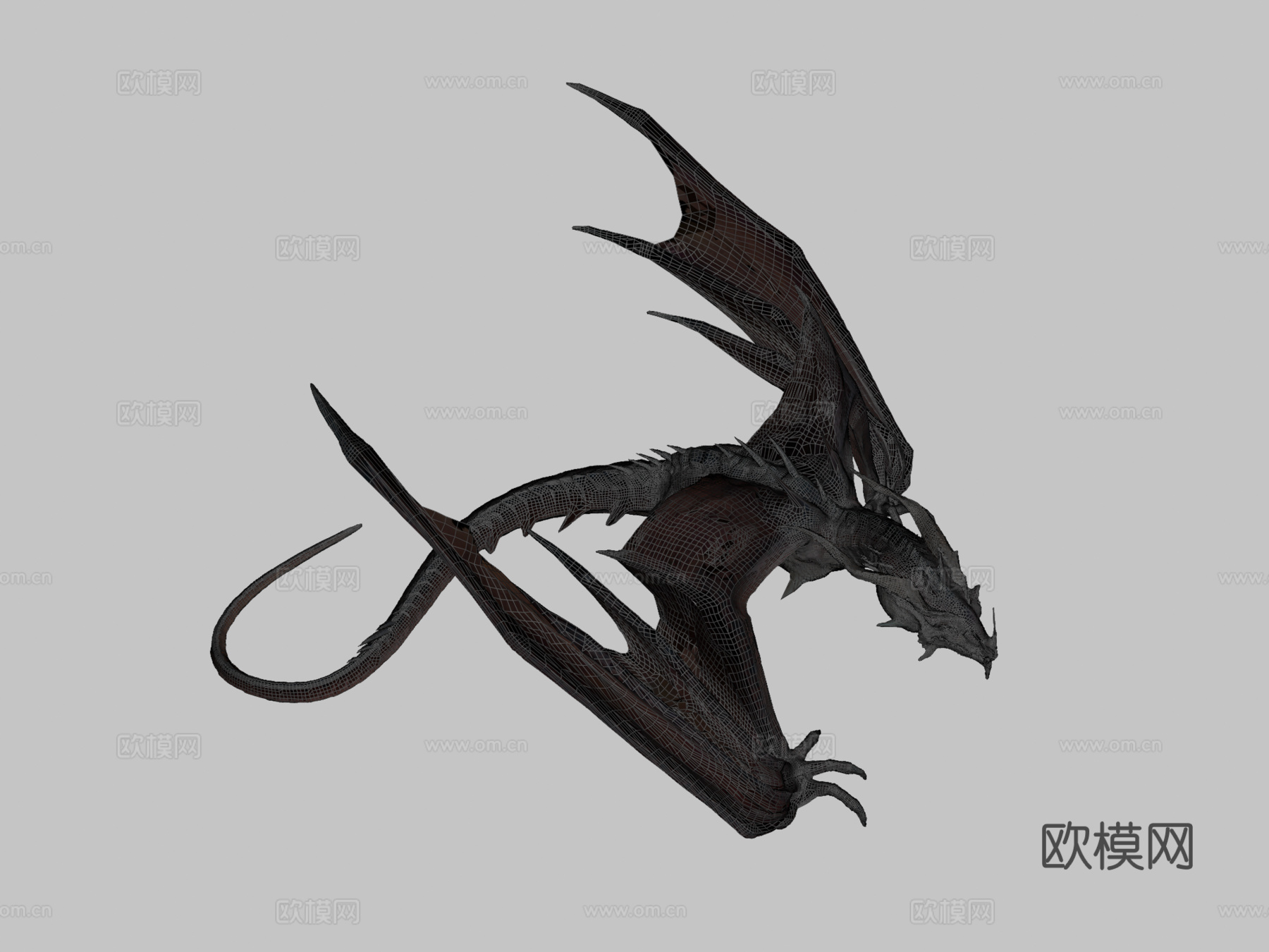 恶魔龙完整纹理3d模型