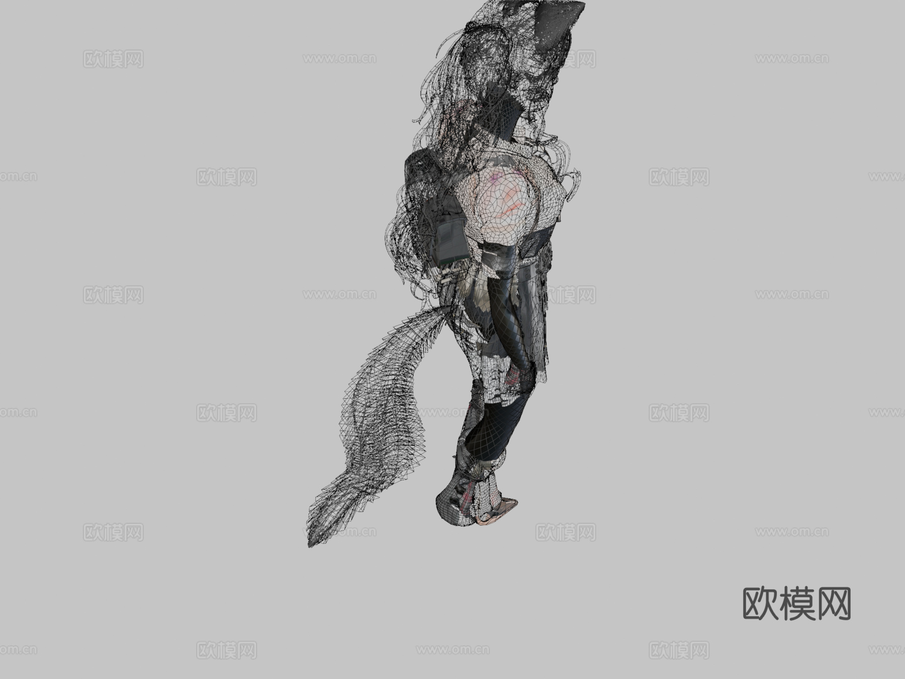 狐猫娘-甜美可爱强力角色3d模型