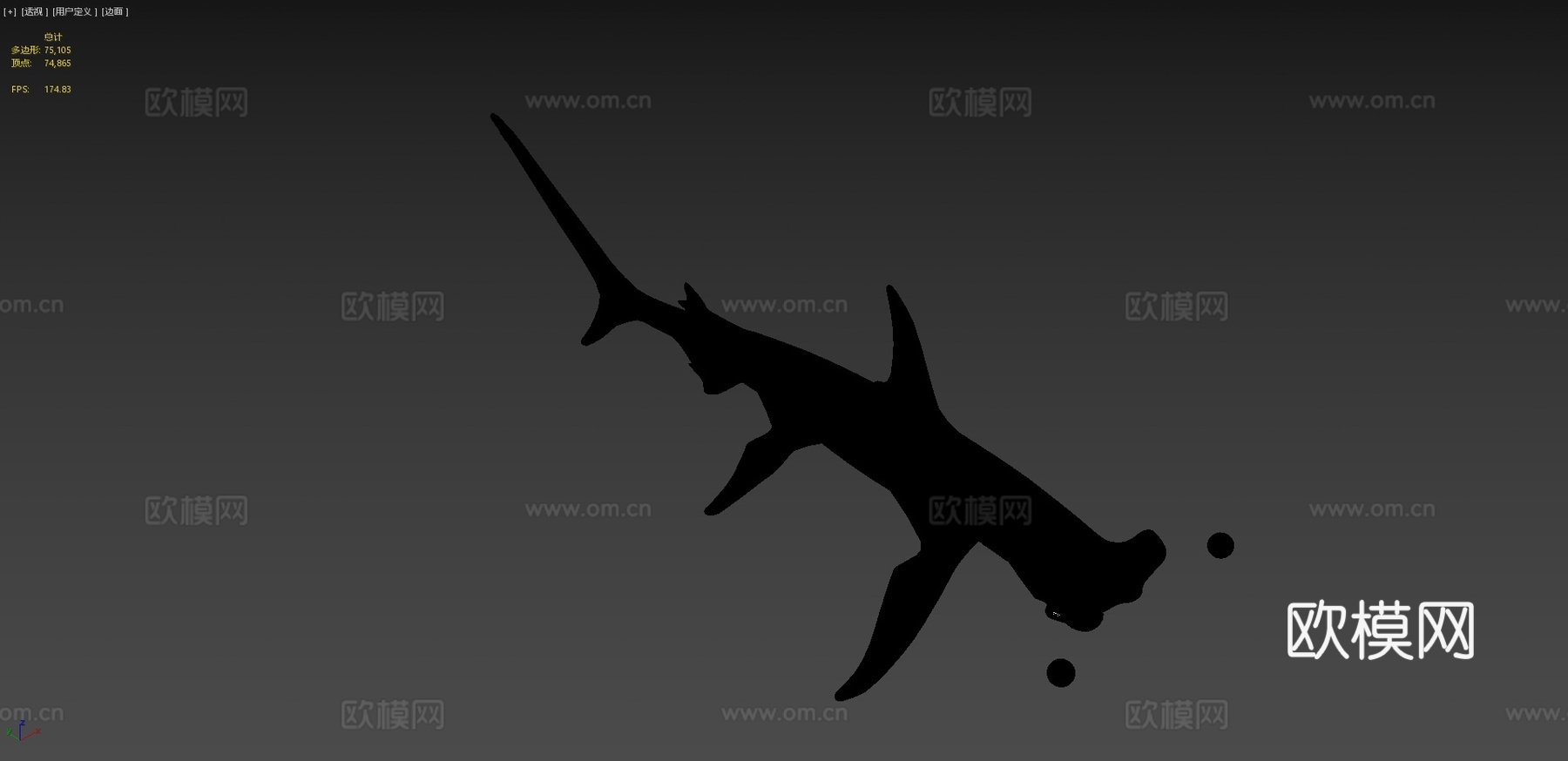 锤头鲨3d模型