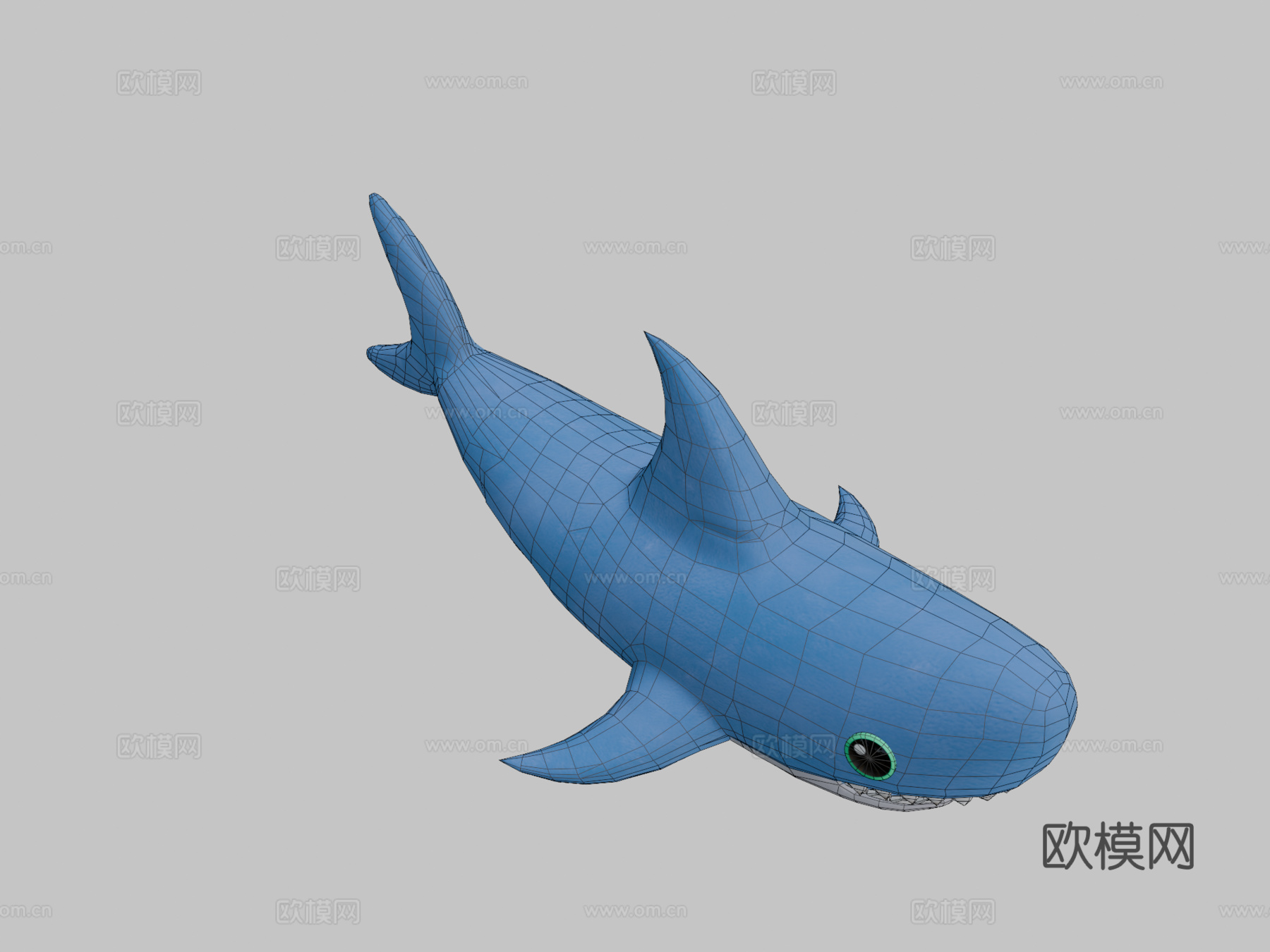 毛绒鲨鱼3d模型