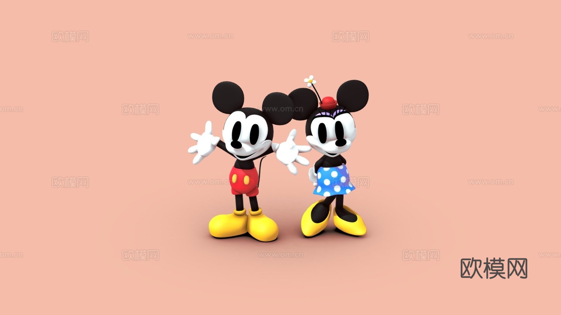 米老鼠和米妮3d模型