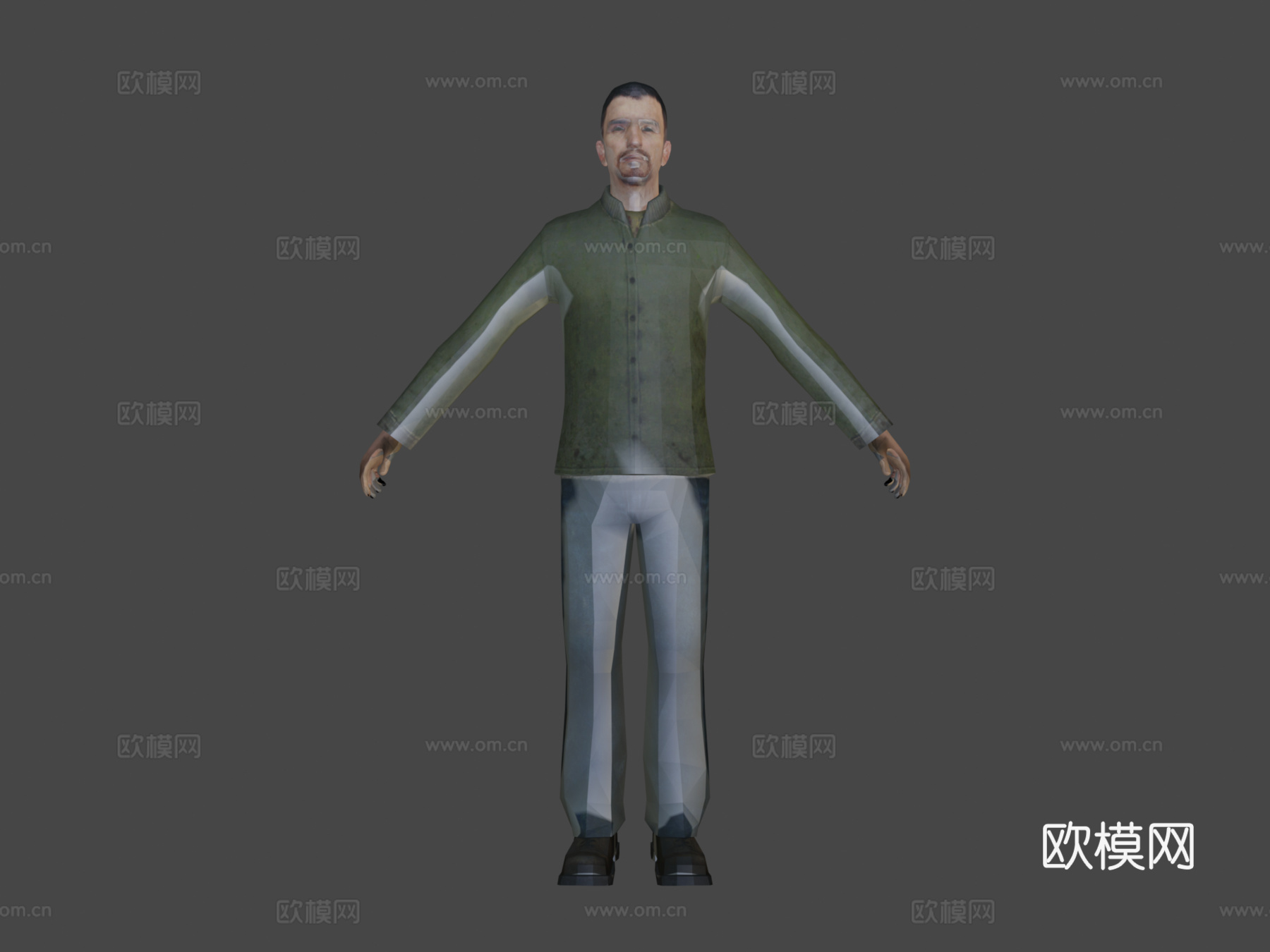 男性_07面部3d模型