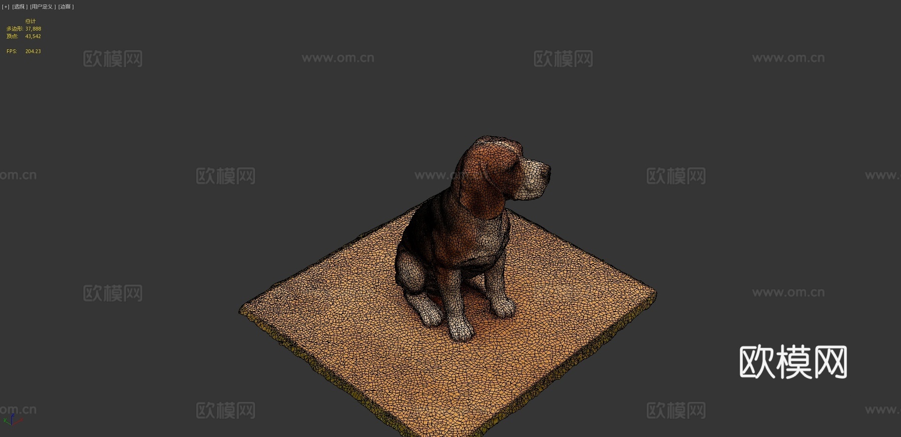 比格犬3d模型