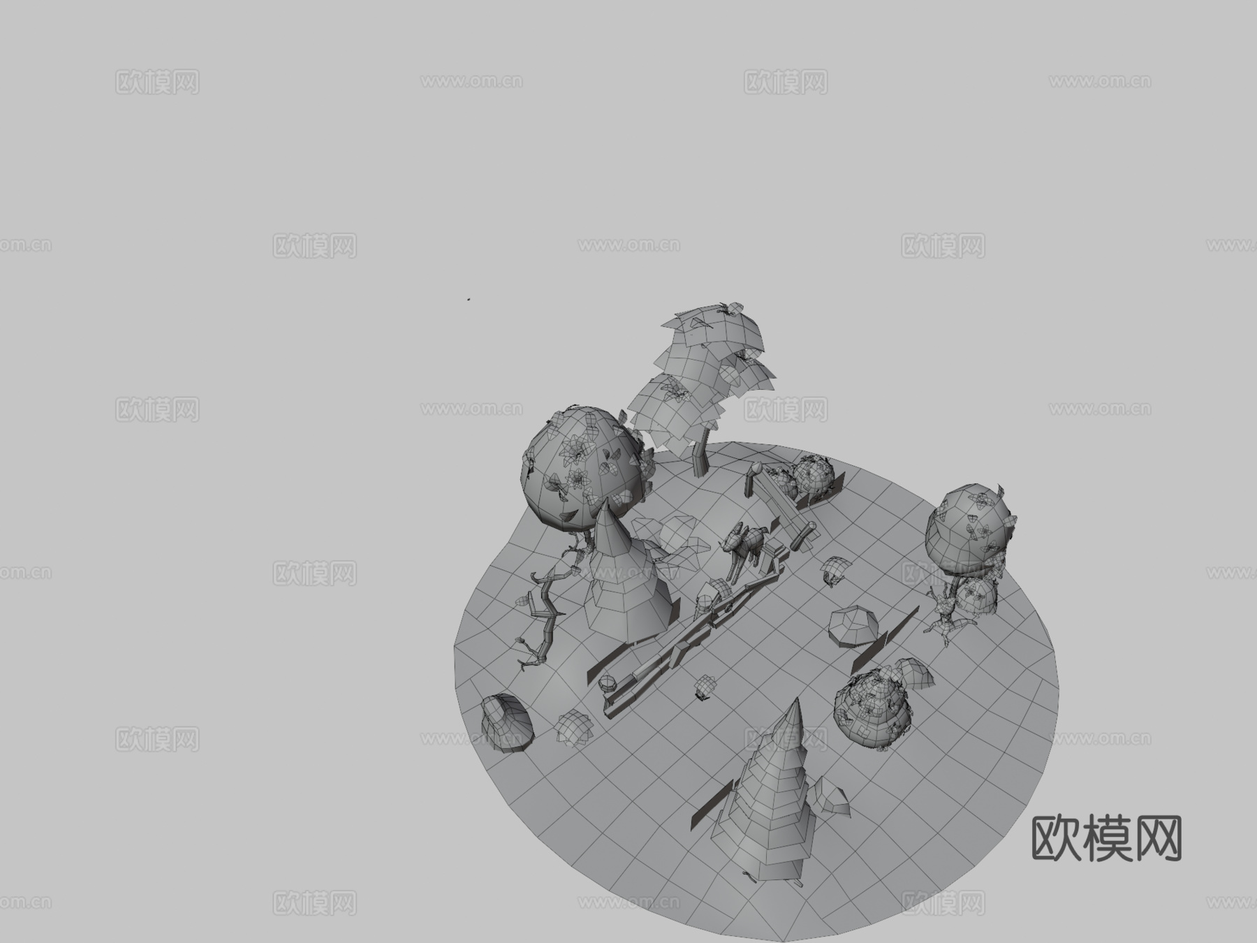 森林立体模型3d模型
