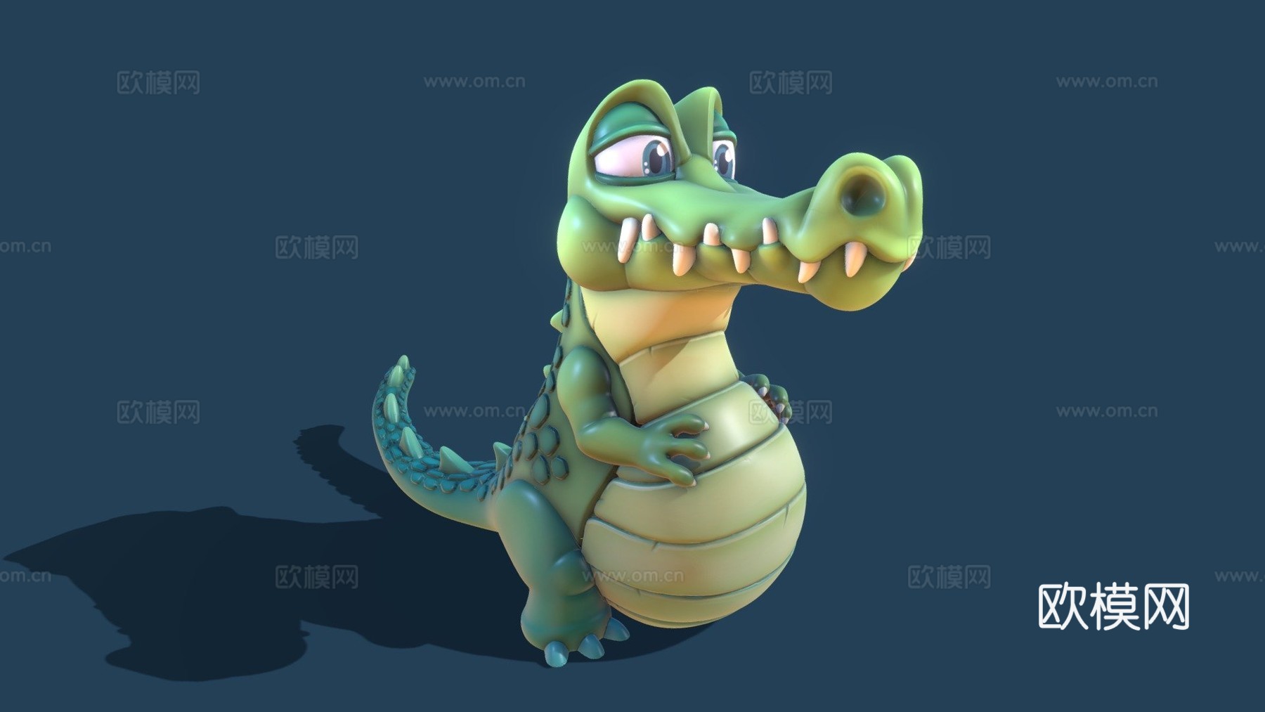 快乐鳄鱼3d模型
