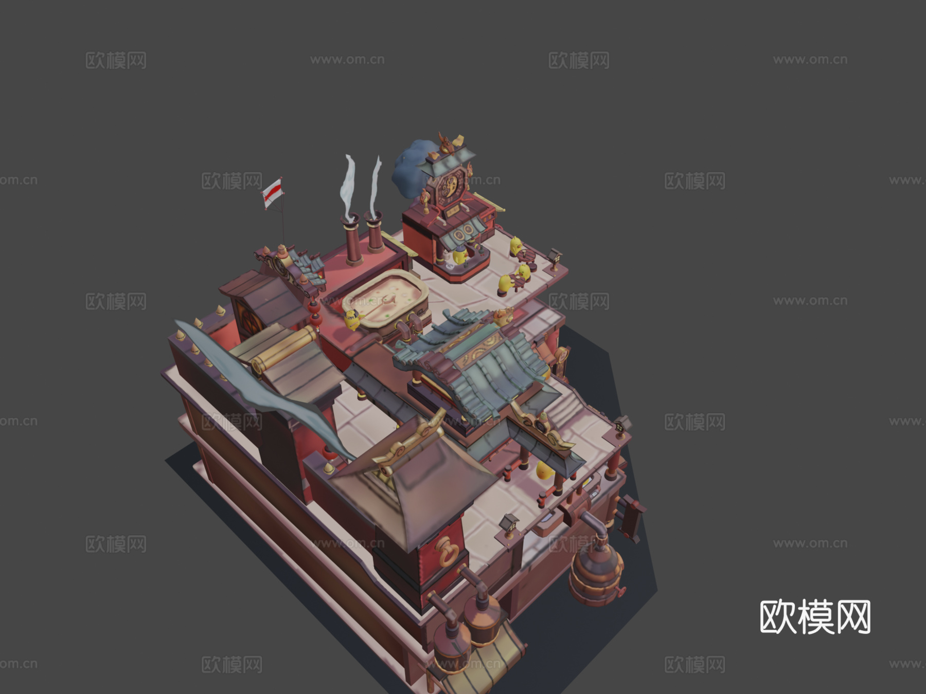澡堂鸡3d模型