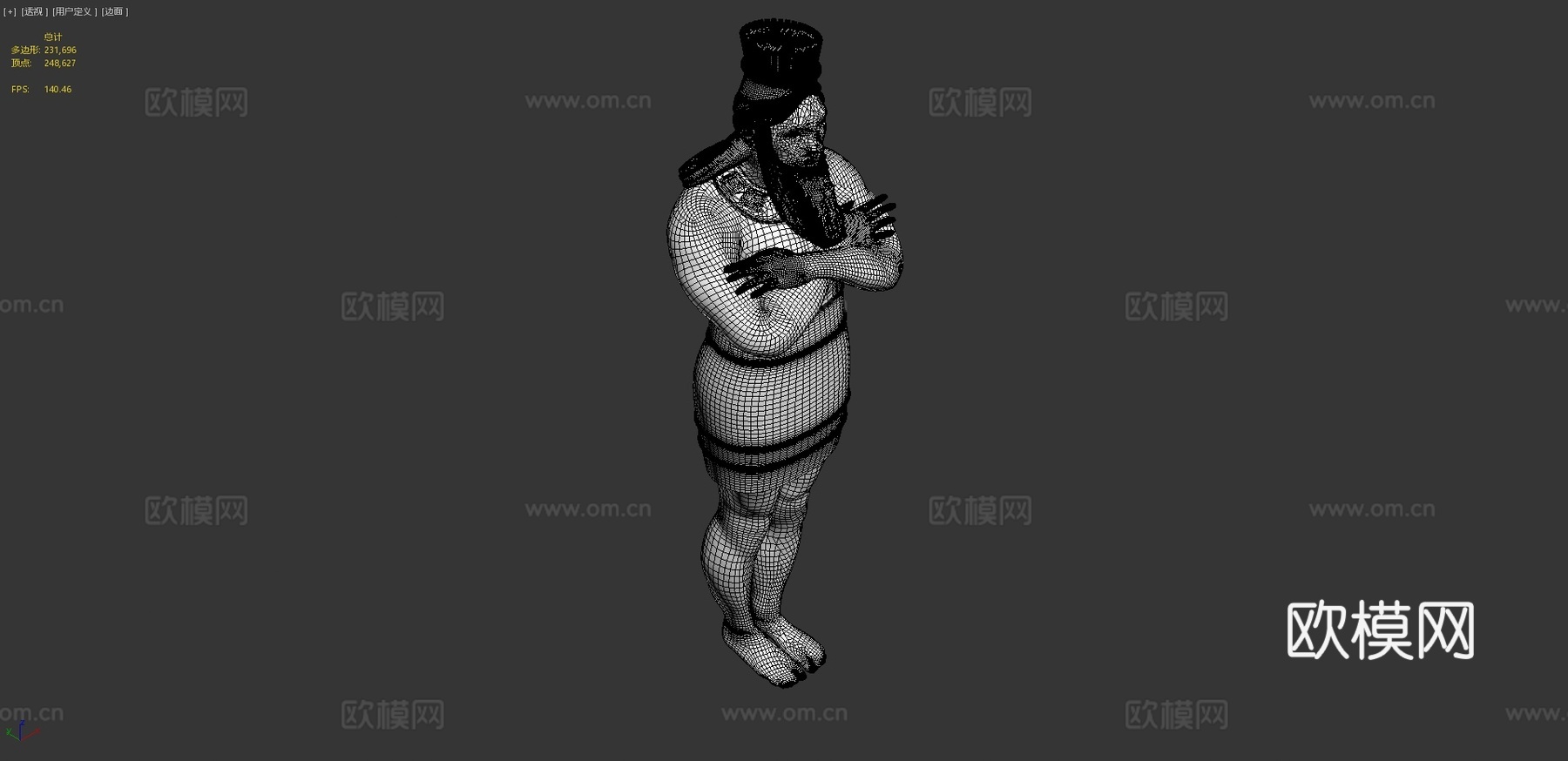 尼布甲尼撒之梦雕像3d模型