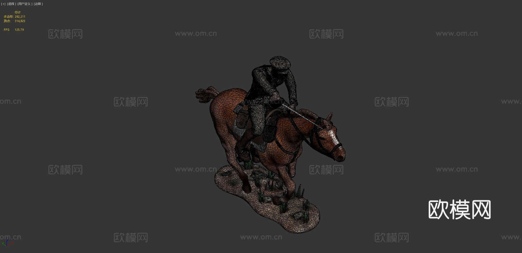 骑兵(新STL文件)冲锋-一战-英国3d模型