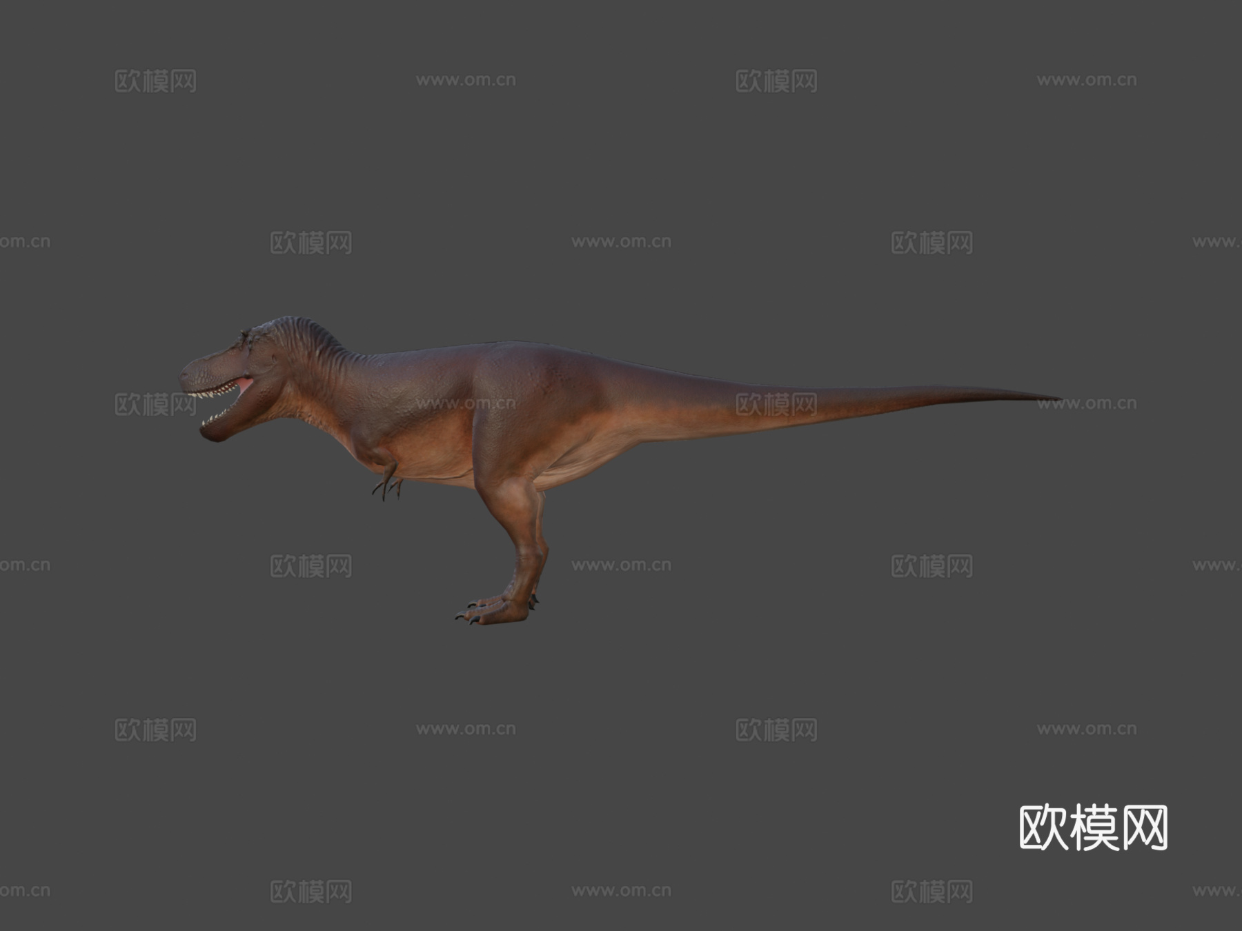 低多边形精确霸王龙3d模型