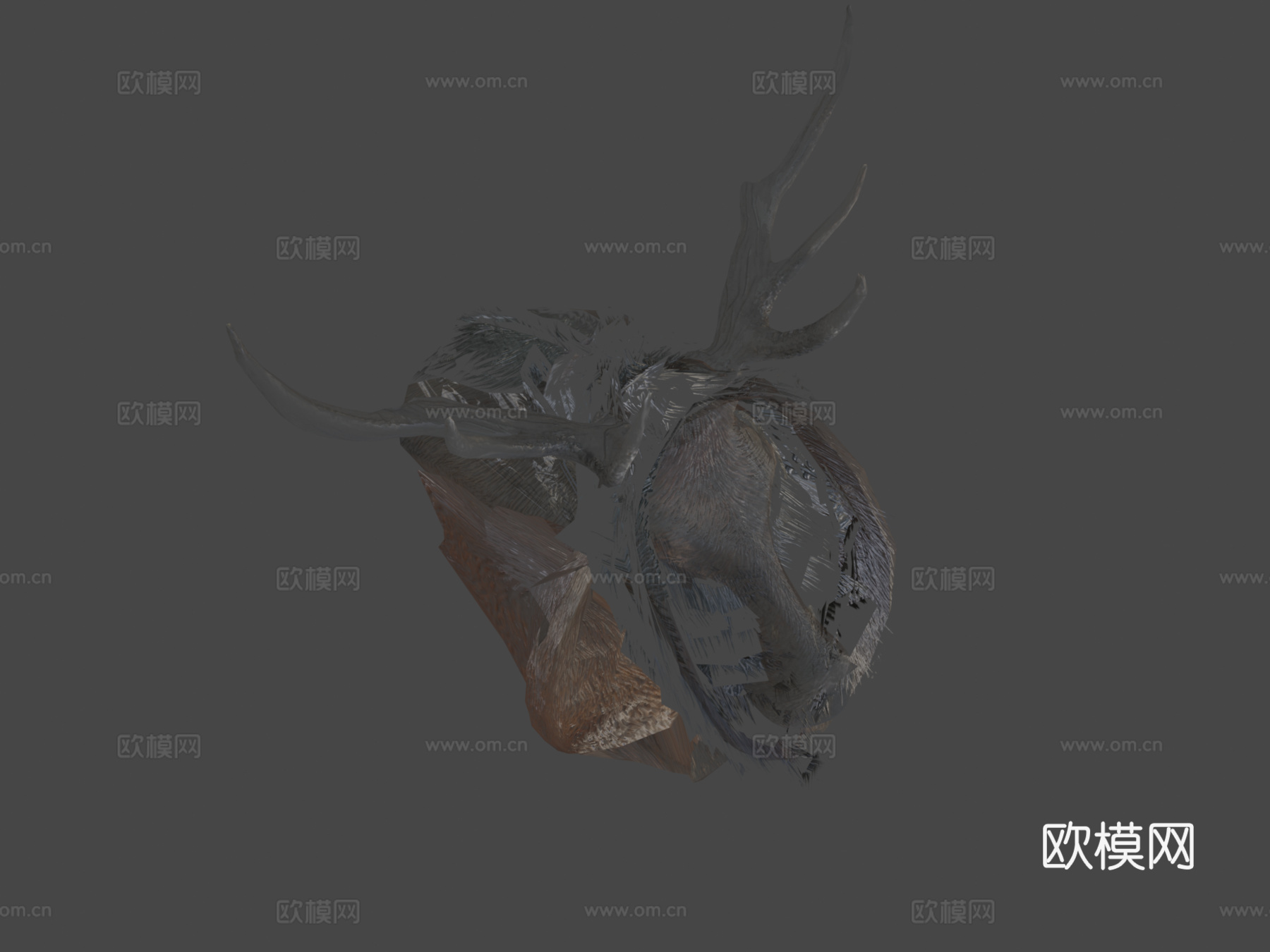鹿行走循环动画3d模型