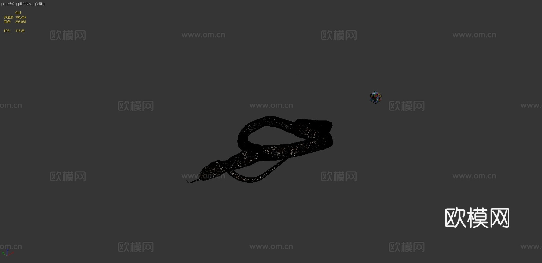 CC0虎斑游蛇?虎斑颈槽蛇R.tigrinus3d模型